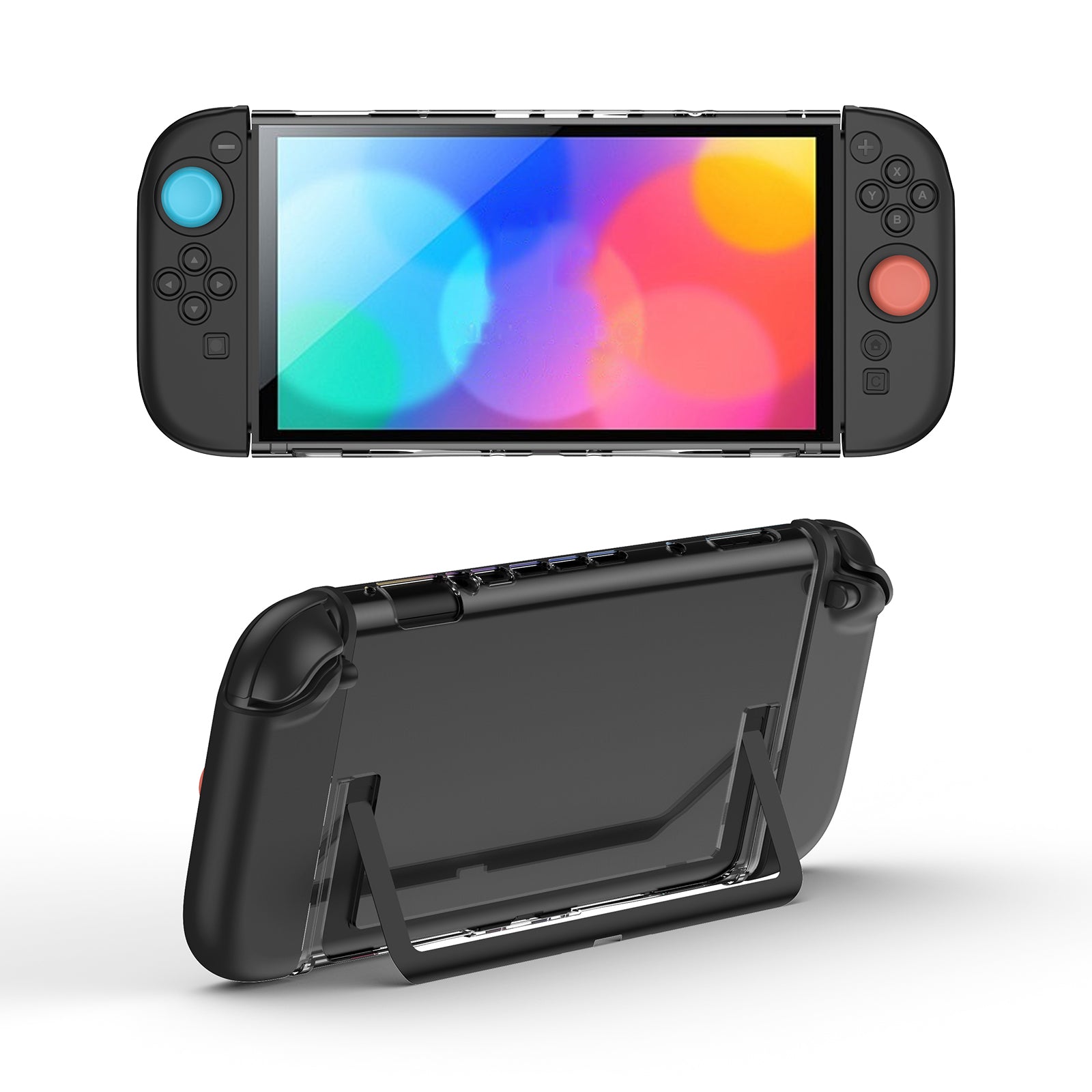 IINE Silicone+PC Protective Case Cover with Joystick caps for Switch 2