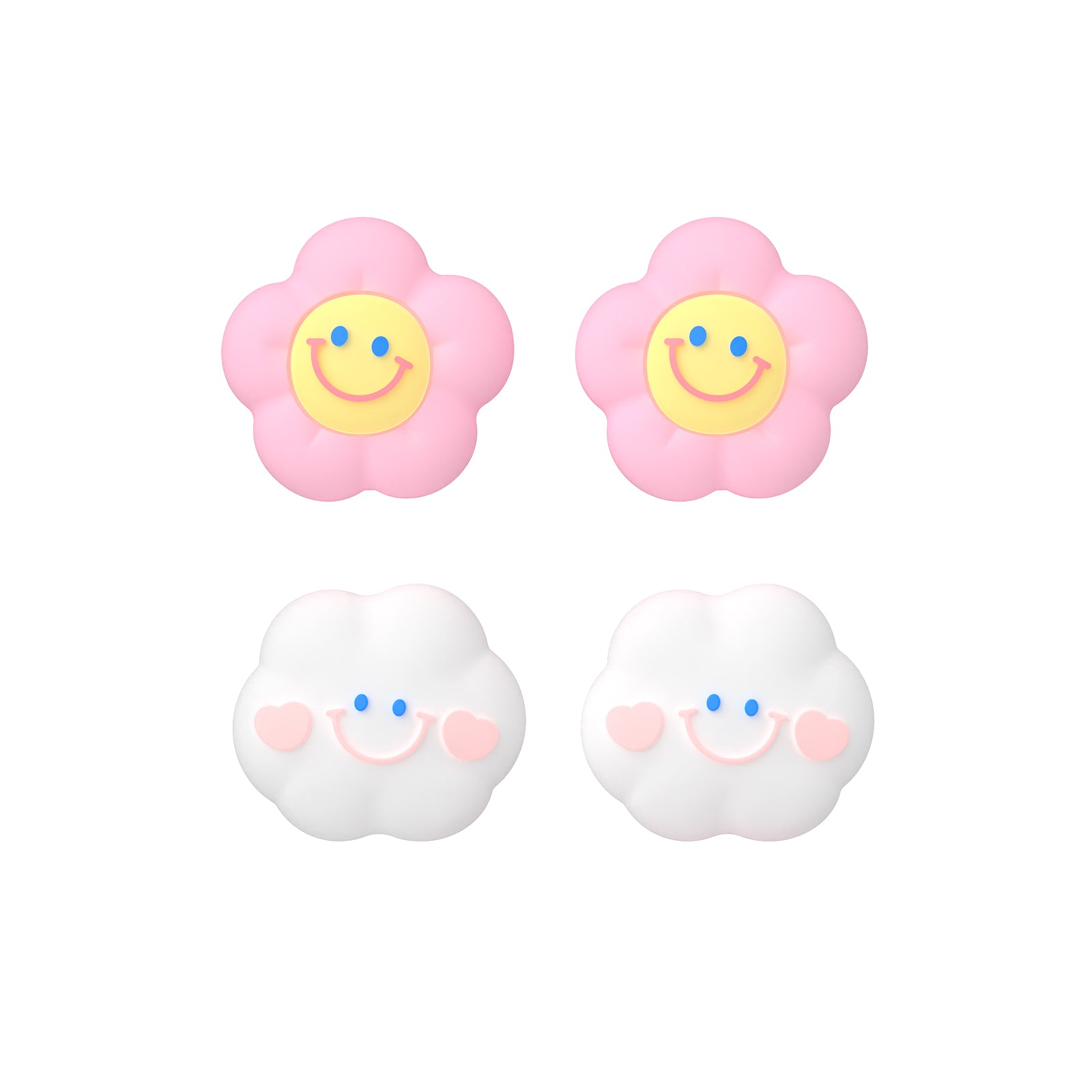 IINE Happy Cloud Smiling Flower & BaaBaa Sheep Silicone Joy-Stick Caps for Switch Joy-Con