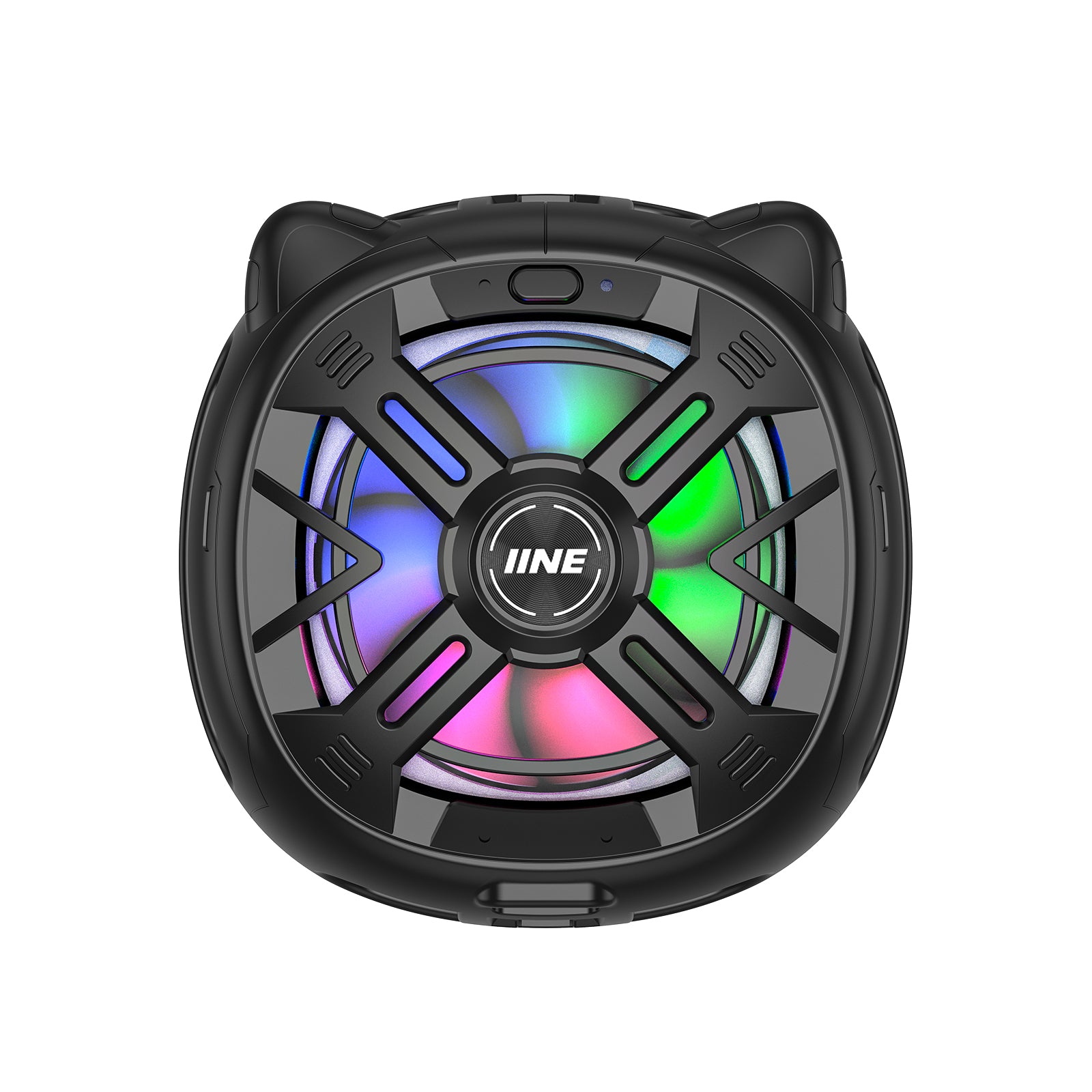 IINE Chill Meow Magnetic Cooling Fan /Magnetic Installation Compact and Light weight /Vibrant RGB Lighting