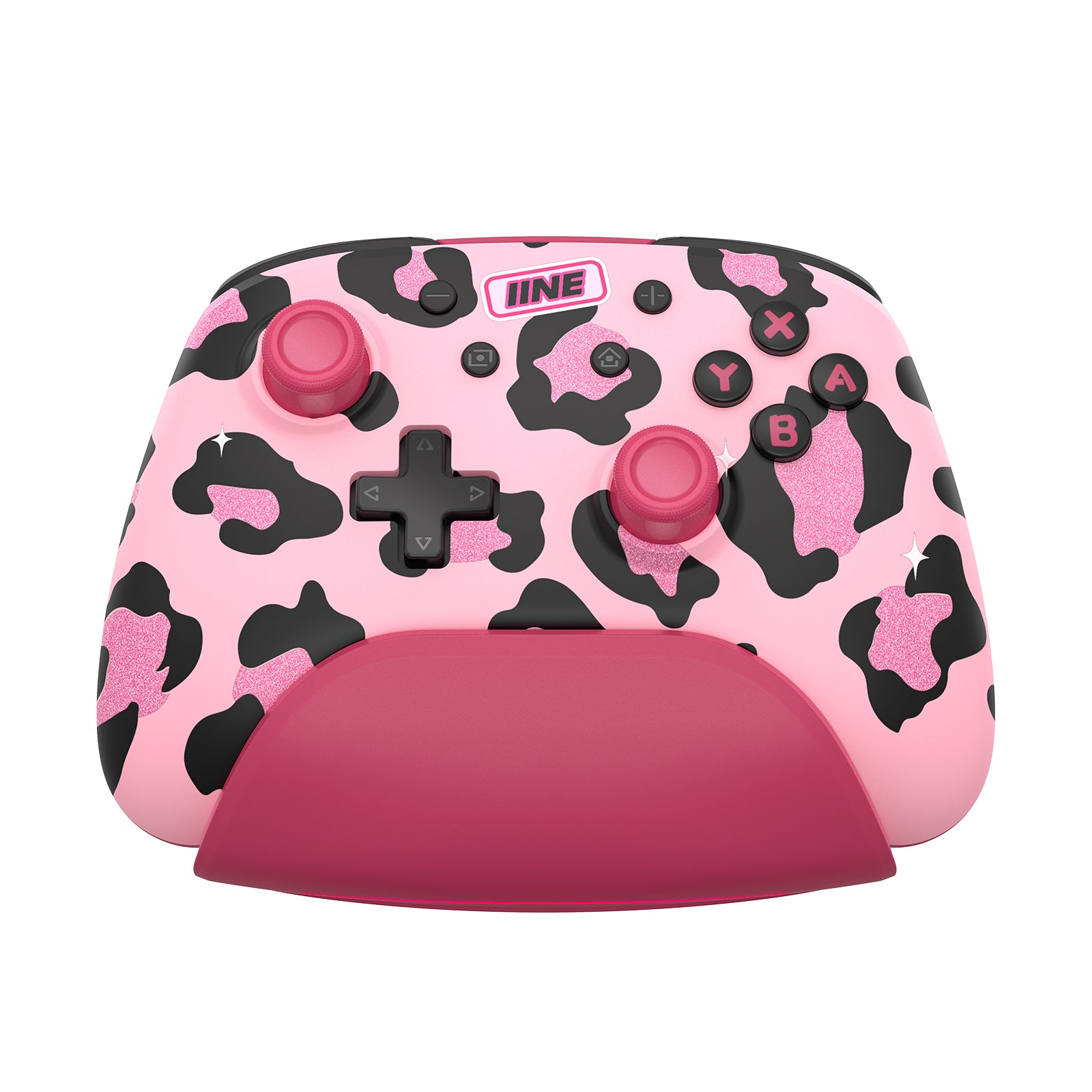IINE Pink Wireless Controller with Charging Dock