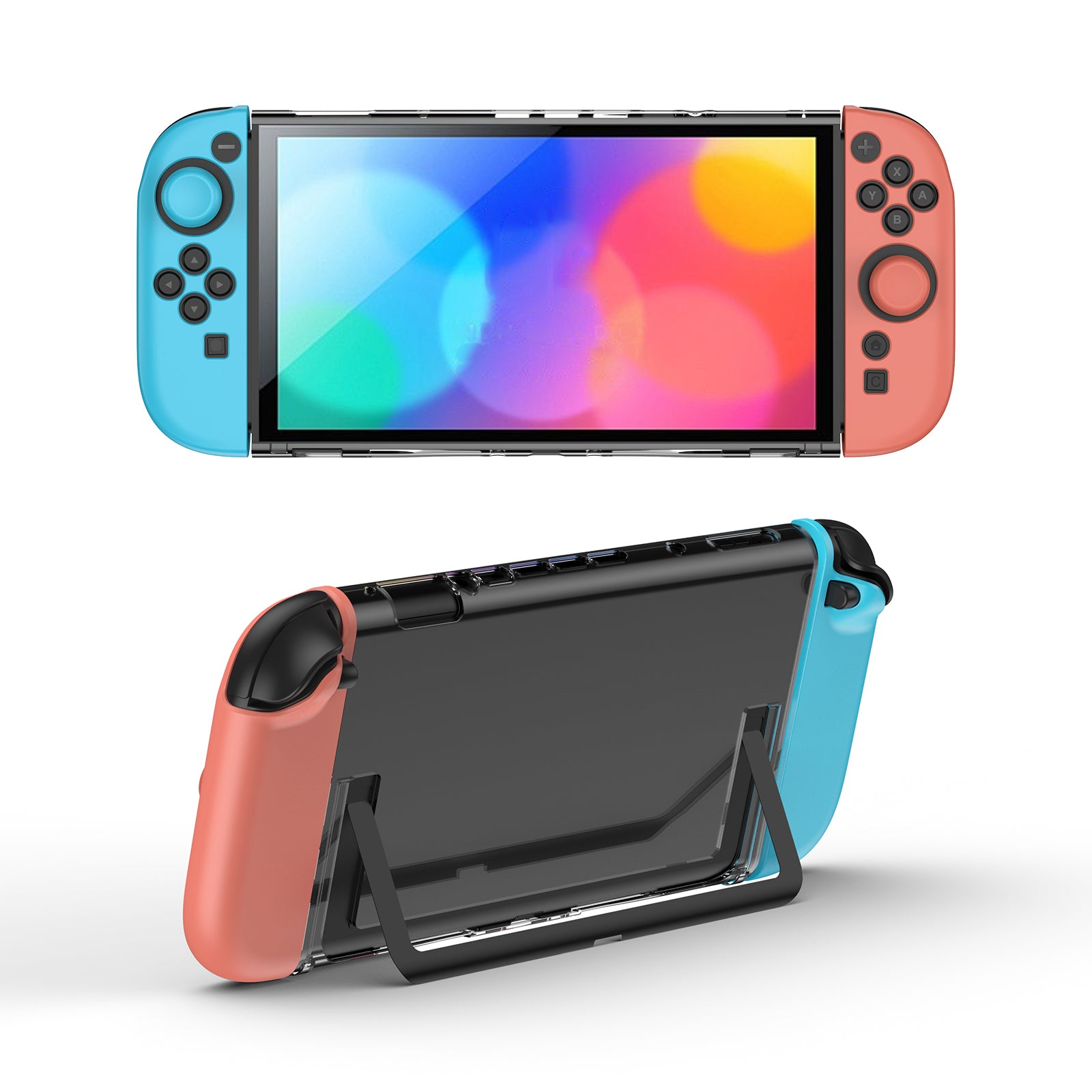 IINE Silicone+PC Protective Case Cover with Joystick caps for Switch 2