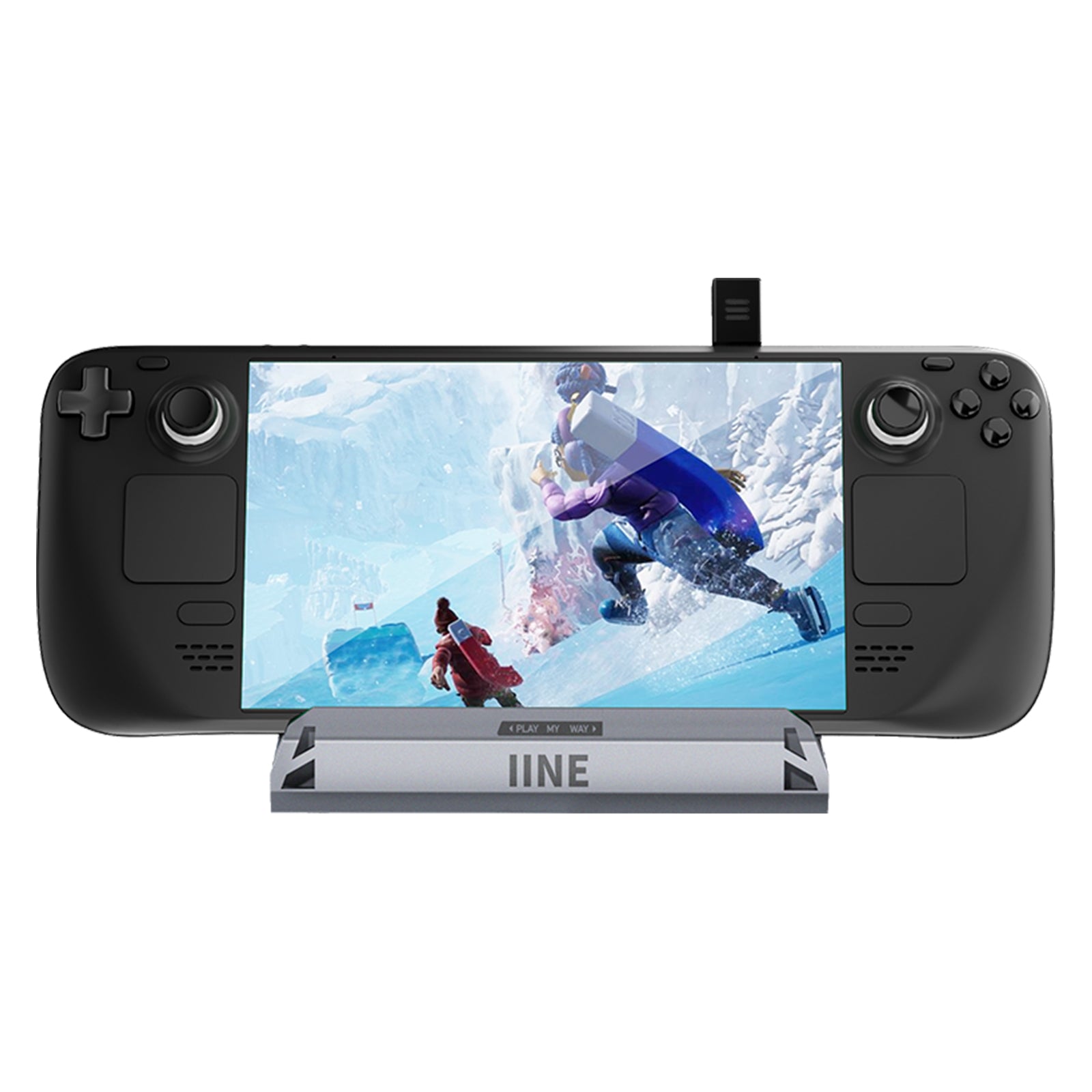 IINE Steam Deck Aluminum Docking Station Multi-function Charging Video Converter Compatible SteamDeck Nintendo Switch/OLED