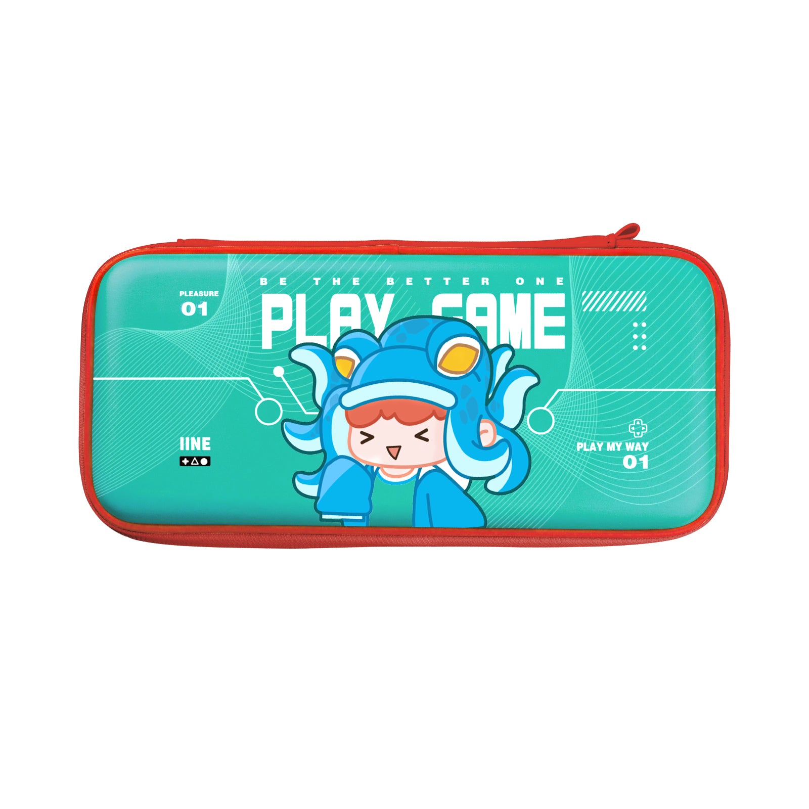 IINE Cool Summer TinyTako Series OLED Protective Case Cover Accessories Compatible Nintendo Switch