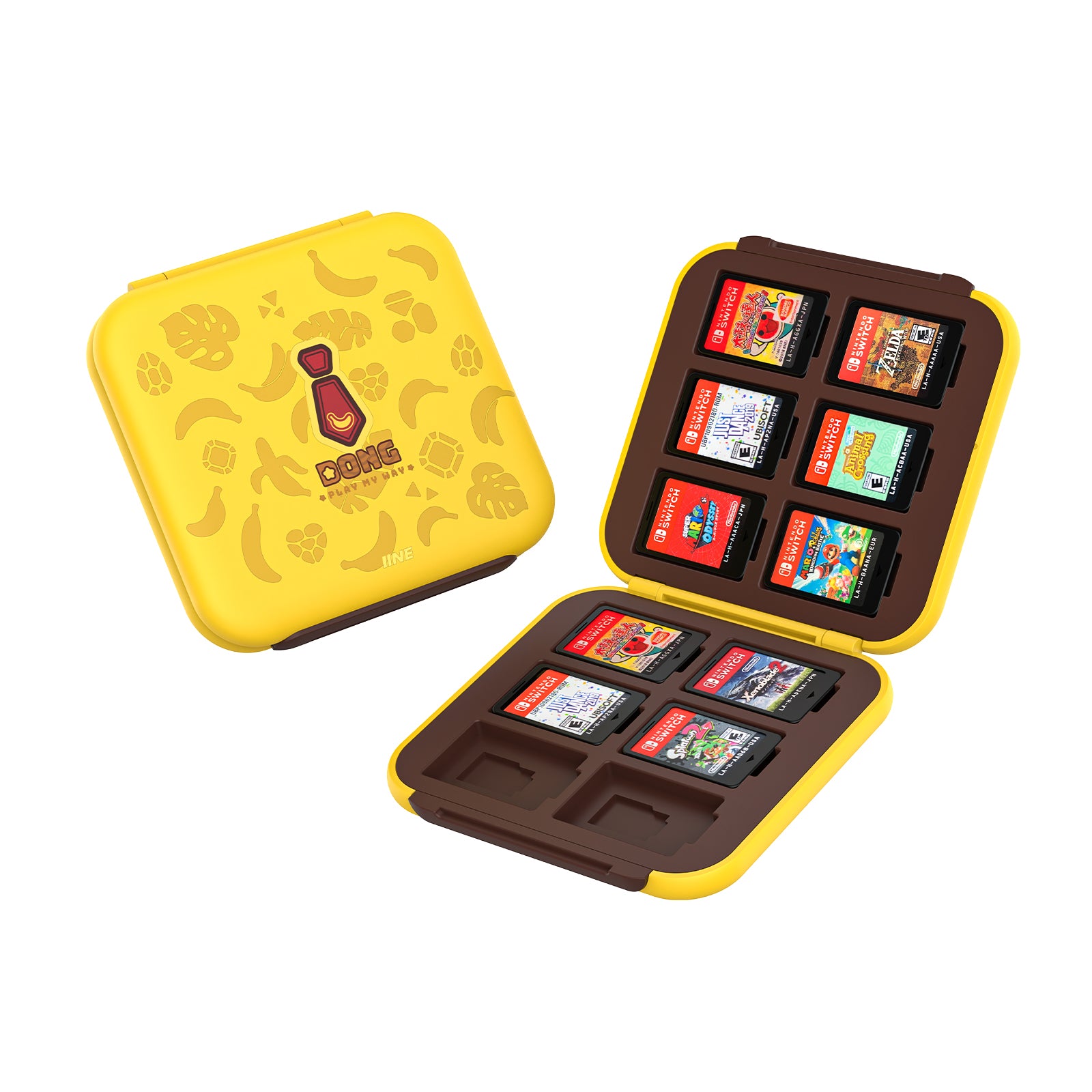 IINE Banana Hero Protective Case & Tempered Glass Film & Storage Bag & Game Card Case for Switch 2