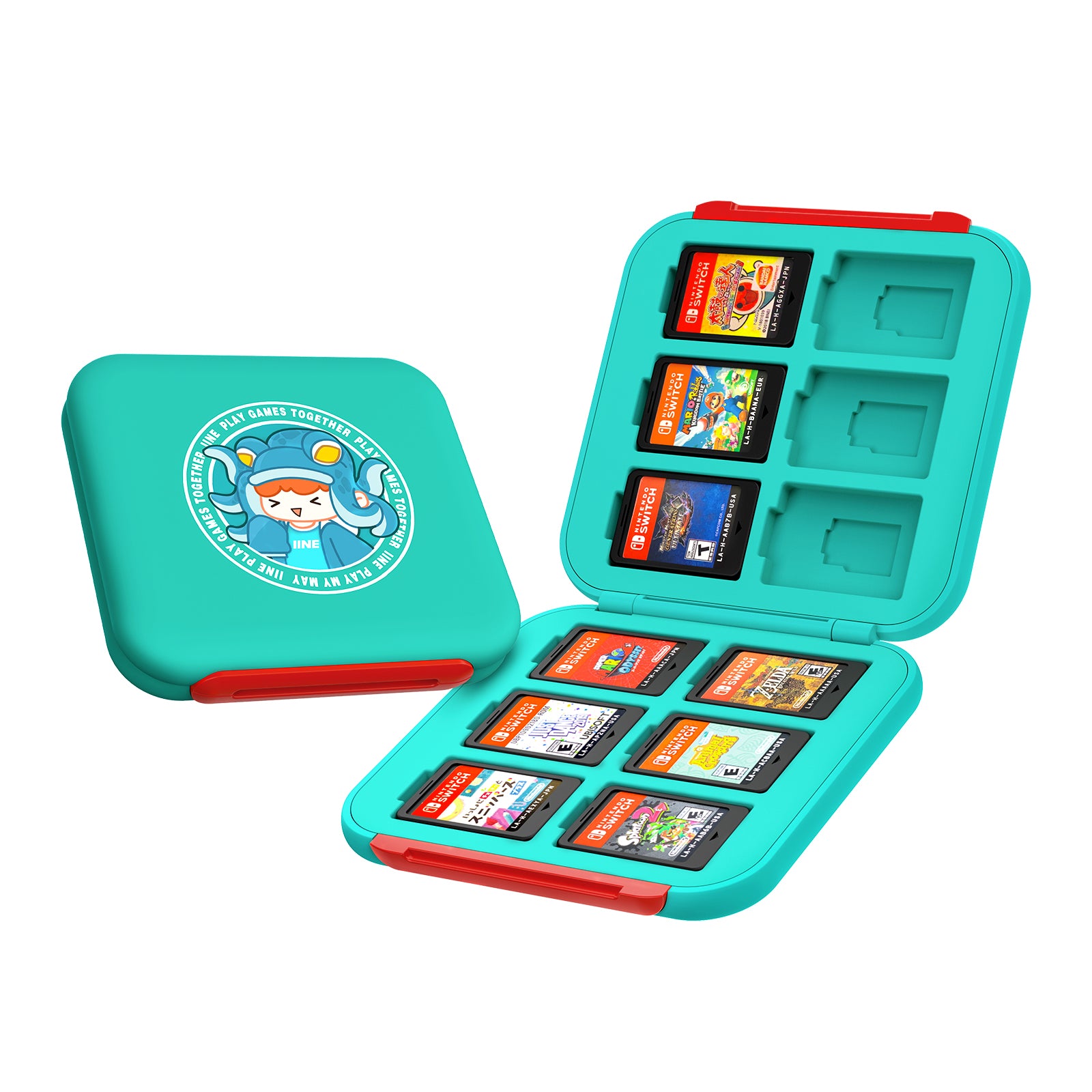 IINE Cool Summer TinyTako Series OLED Protective Case Cover Accessories Compatible Nintendo Switch