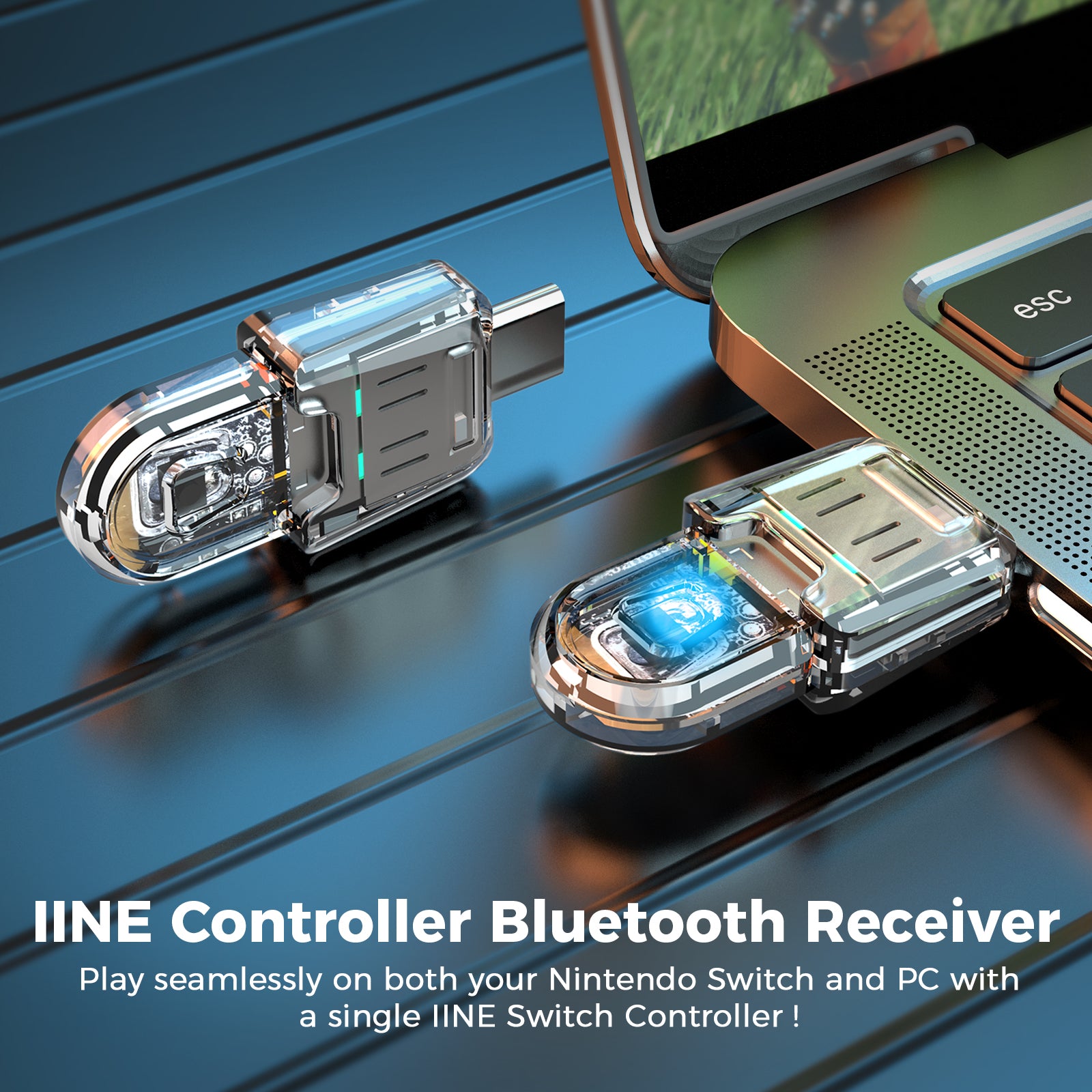 IINE Controller Bluetooth Receiver Wireless Bluetooth Dongle