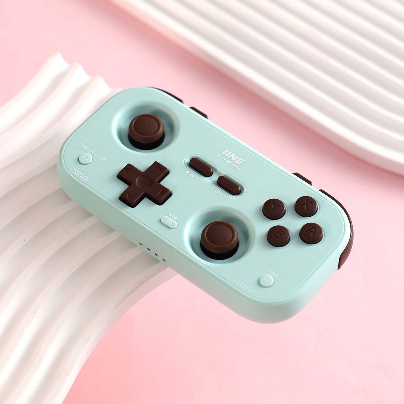 IINE Retro Pocket Controller for Switch 2/ Switch /Hall Effect Joystick Bluetooth Wireless Gamepad Turbo Vibration Portable Controller for PC Phone Steam Deck