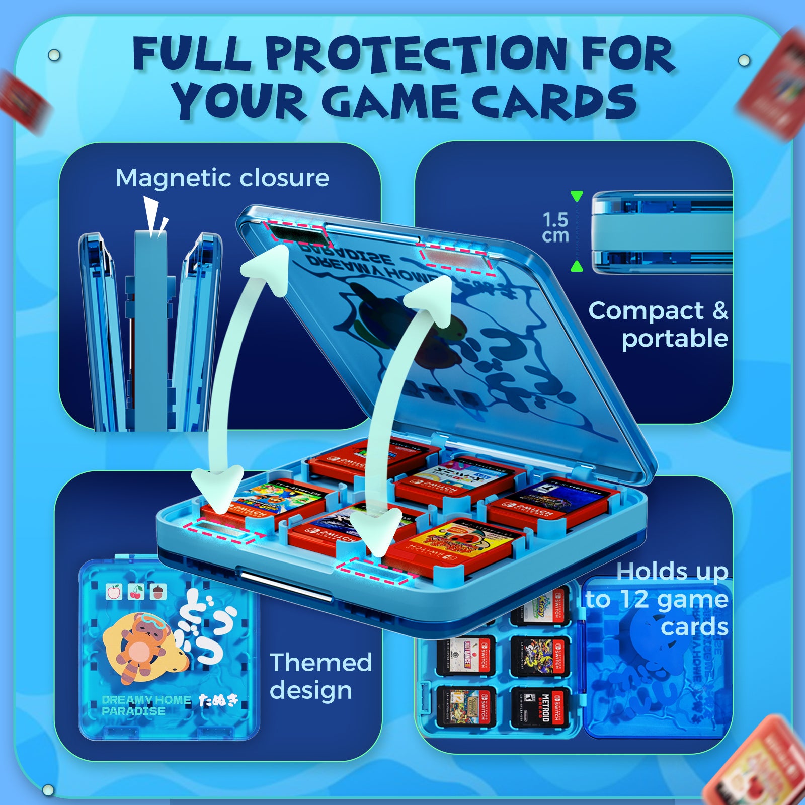IINE Dreamy Home Paradise Series: PRO Controller & Protective Case & Game Card Case