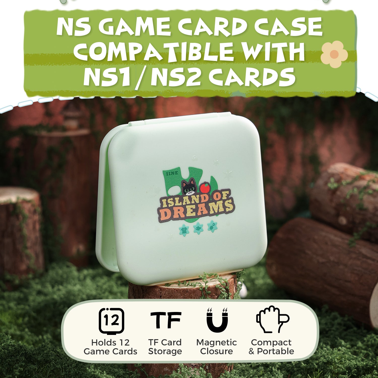 Island Dream Themed Accessories Series for Switch2/Switch1 – Cozy Protective Case, Carrying Case, Controller