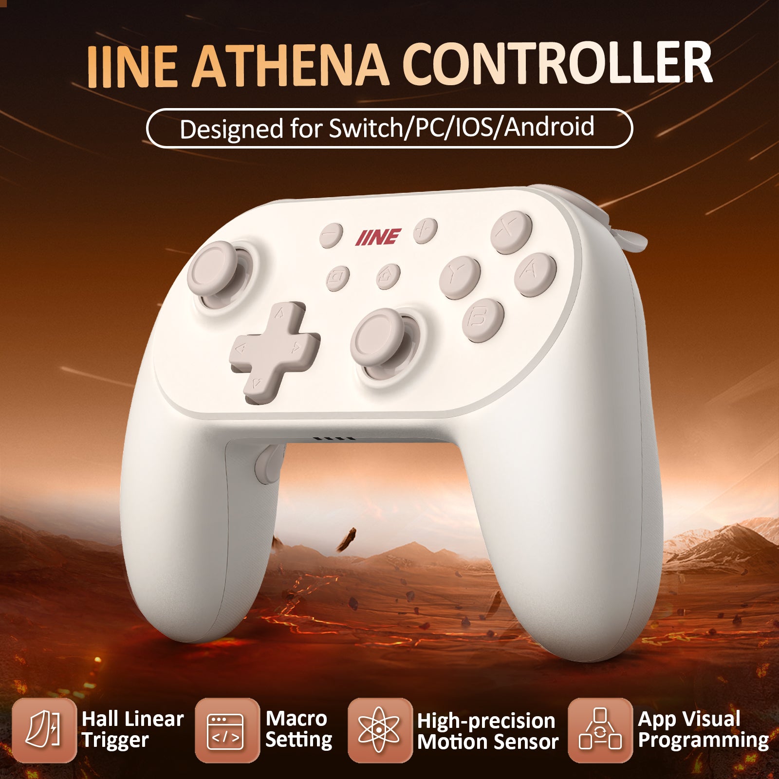 lINE Athena Wireless Controller in White for Switch/PC/iOS/Android