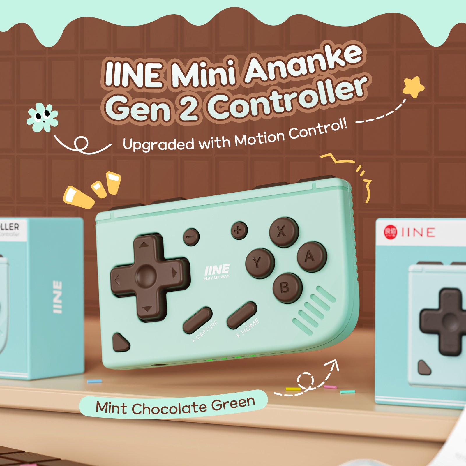 IINE Mini Ananke Gen2 Controller-Baby Blue/Mint Chocolate Green