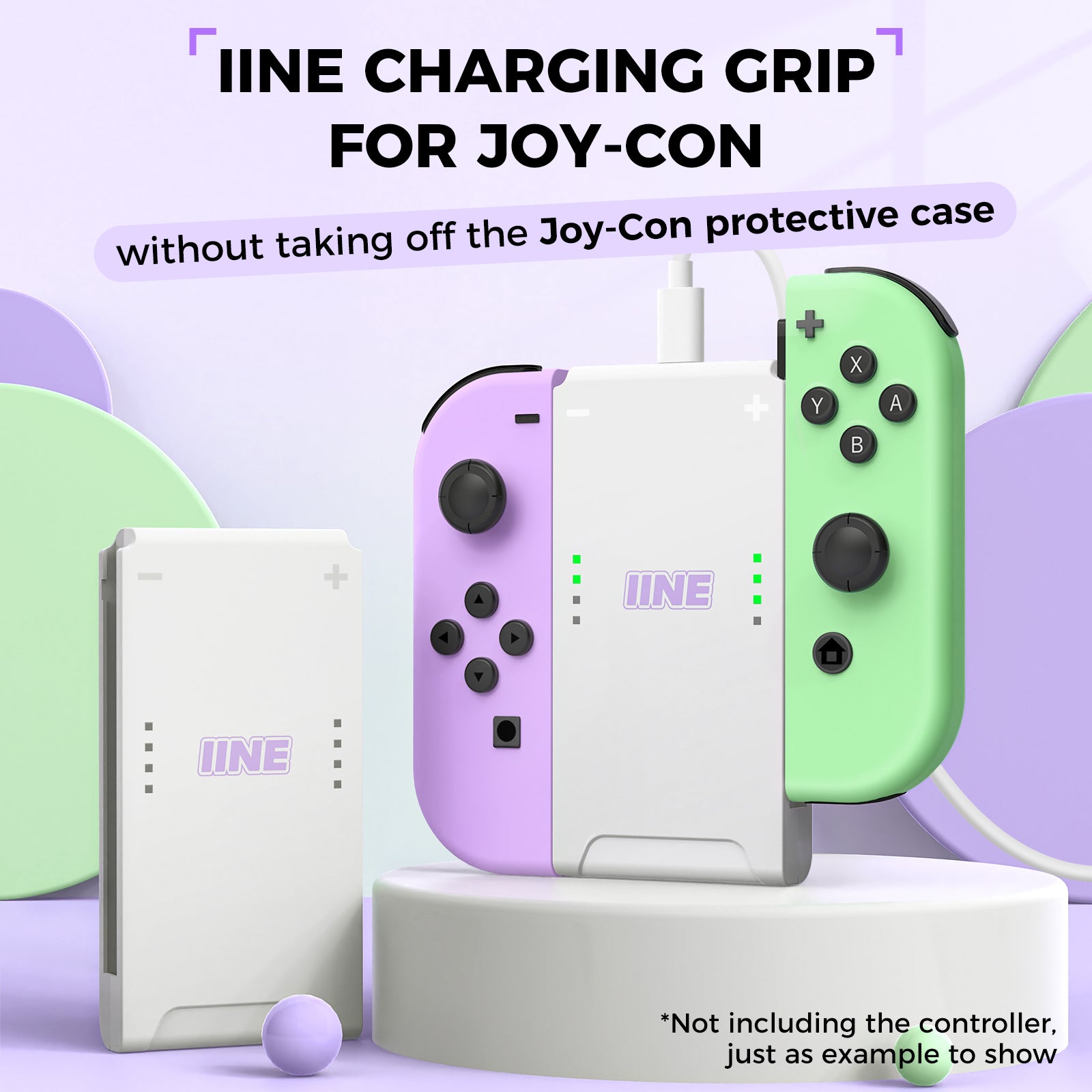 IINE Charging Grip for Joy-Con / Classic white