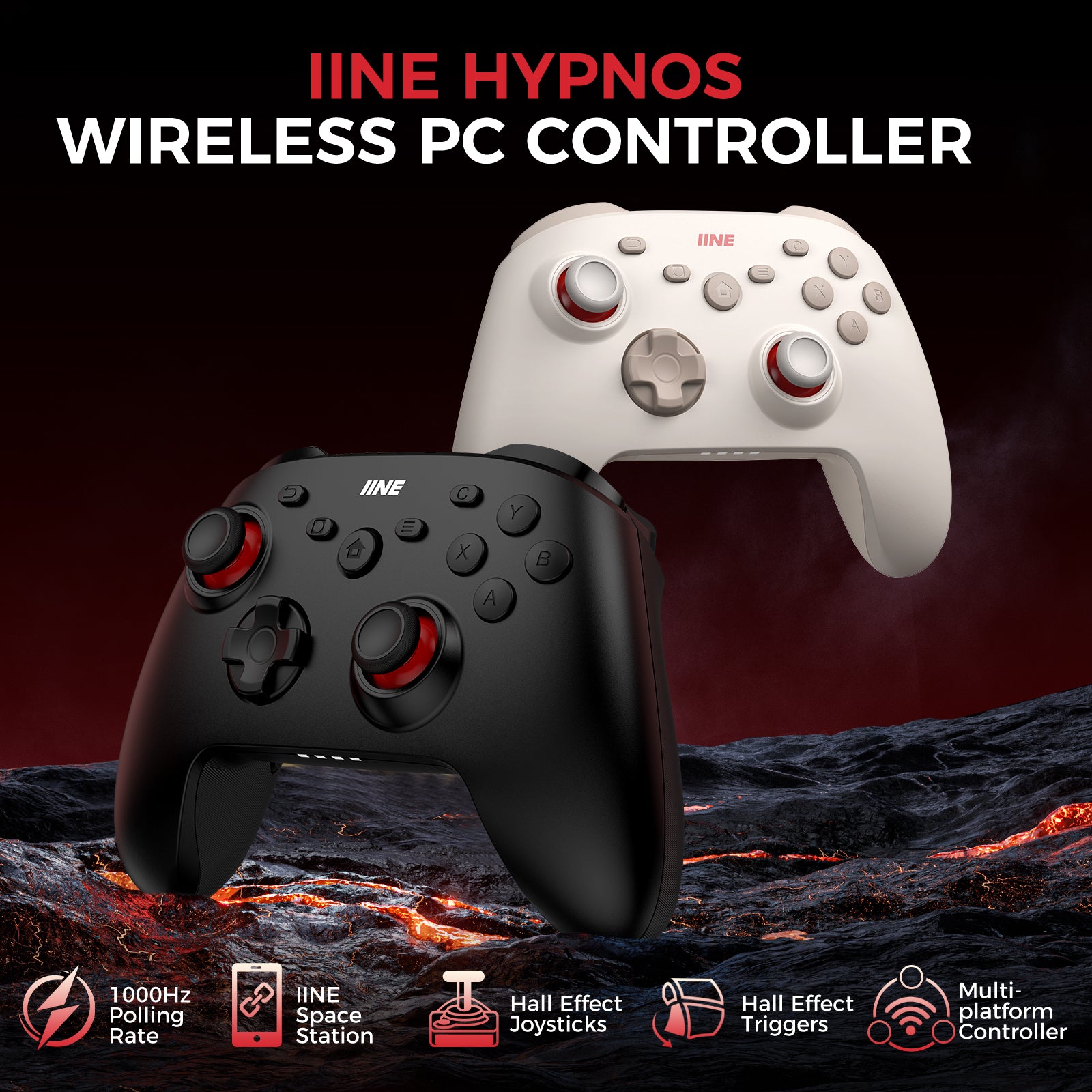 IINE Hypnos WIireless PC Controller with Hall Joystick&Trigger