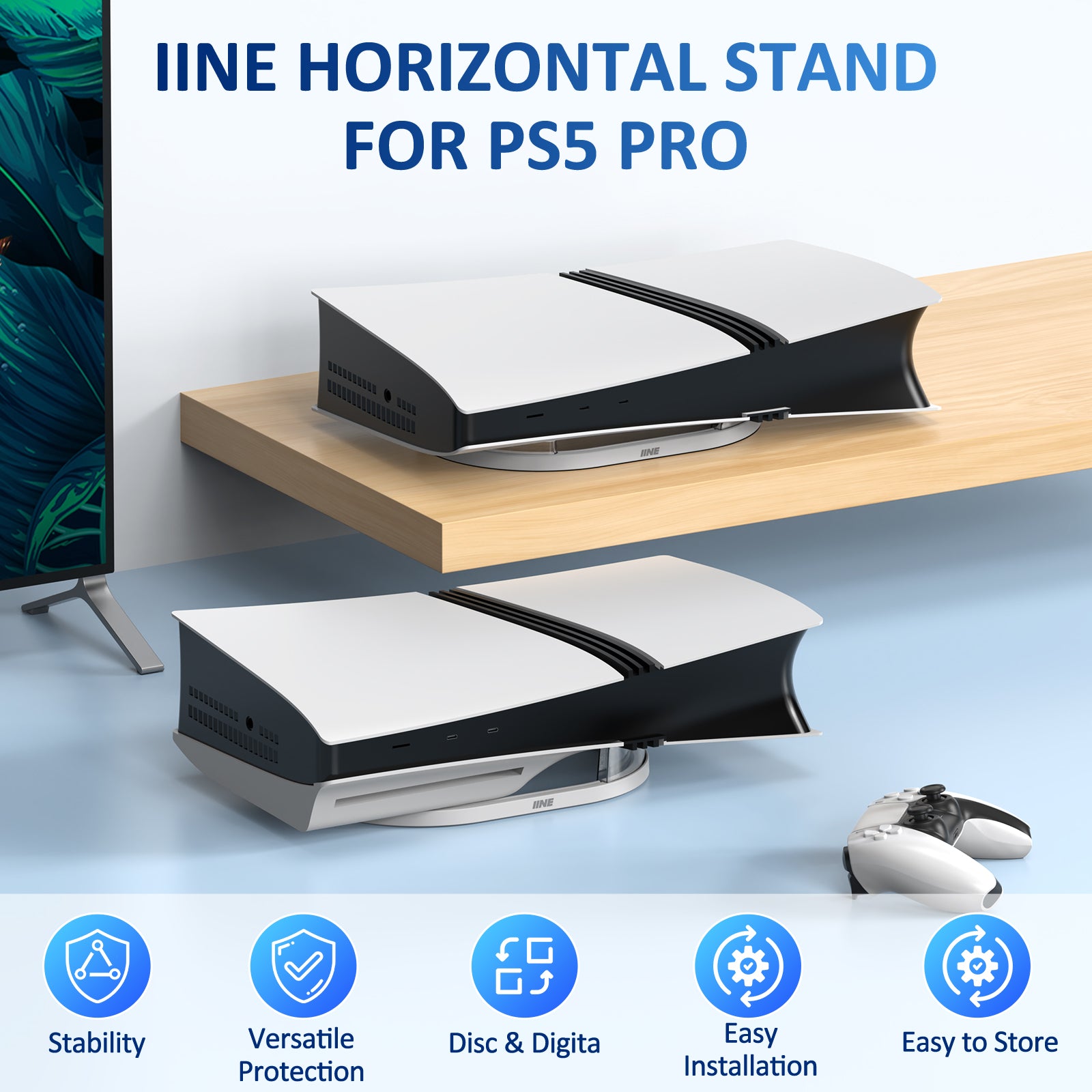 IINE Horizontal Stand for PS5 Pro
