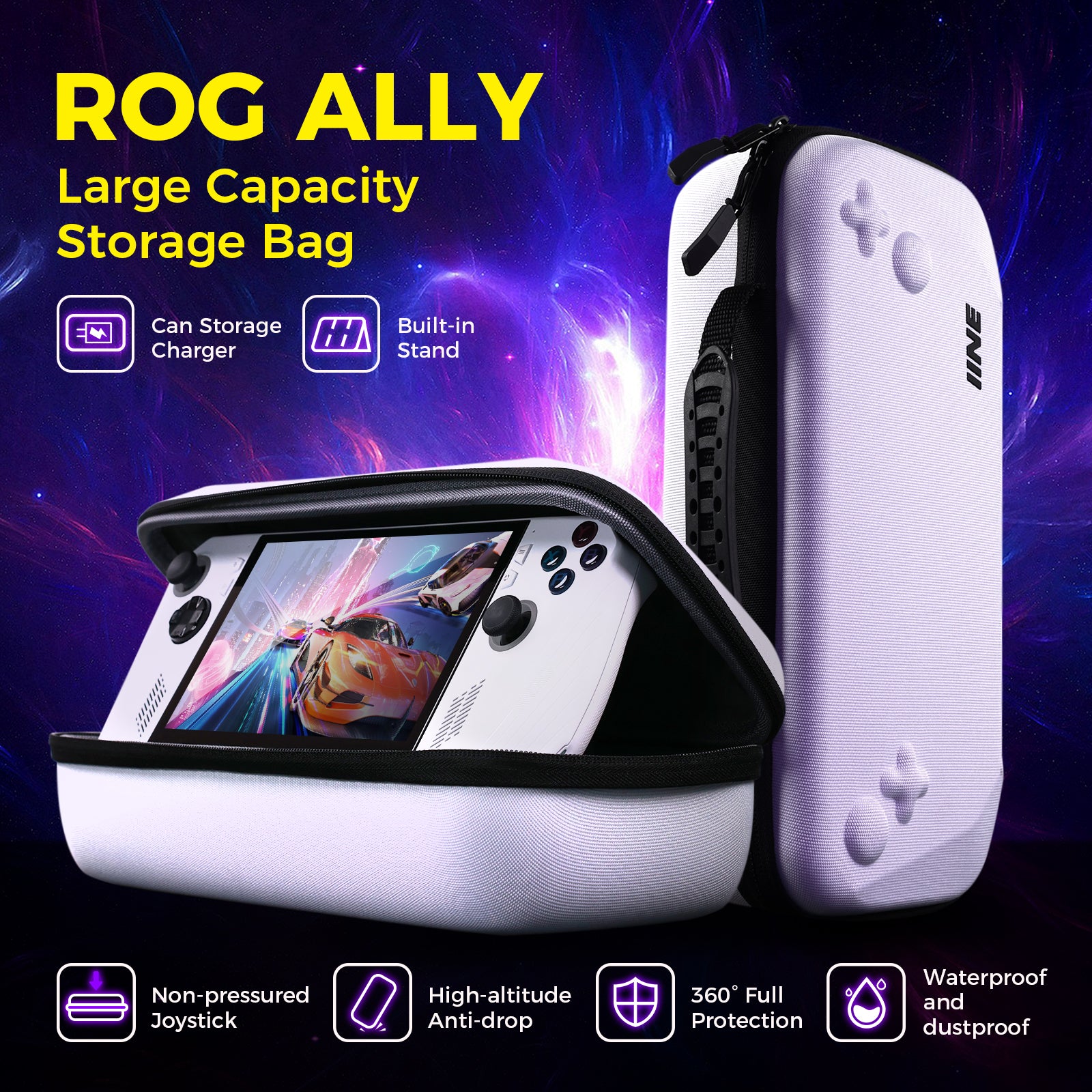 IINE ROG Ally Storage Bag Compitable with ROG Ally Gaming Handheld and accessories