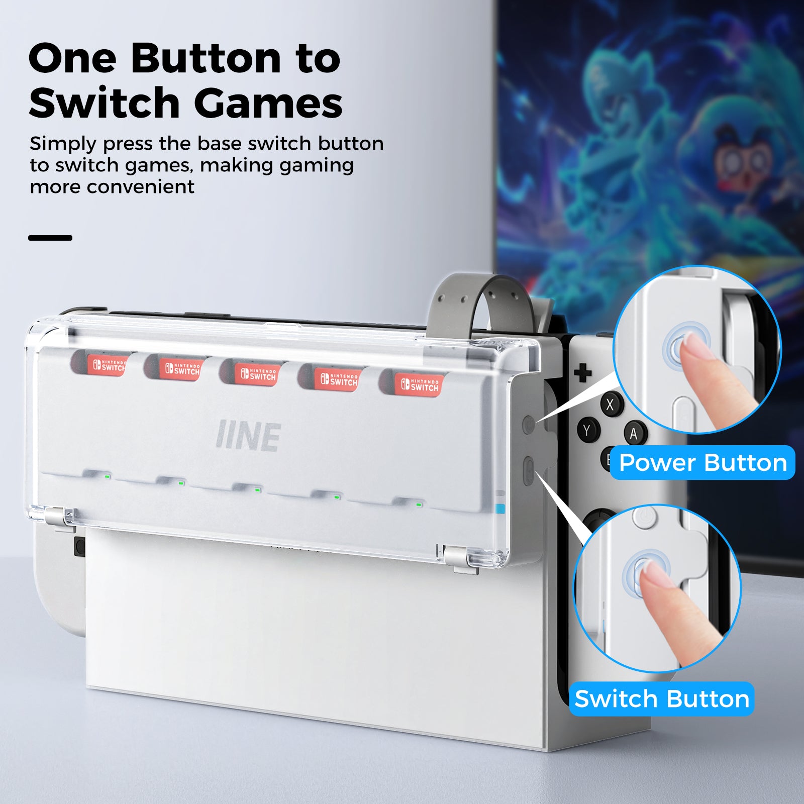 IINE 5-IN-1 Game Cards Switcher for Nintedo Switch/OLED