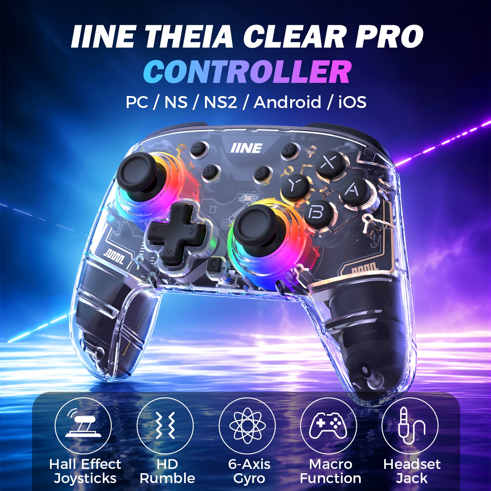 IINE Stella Series Wireless Controller for Switch 2