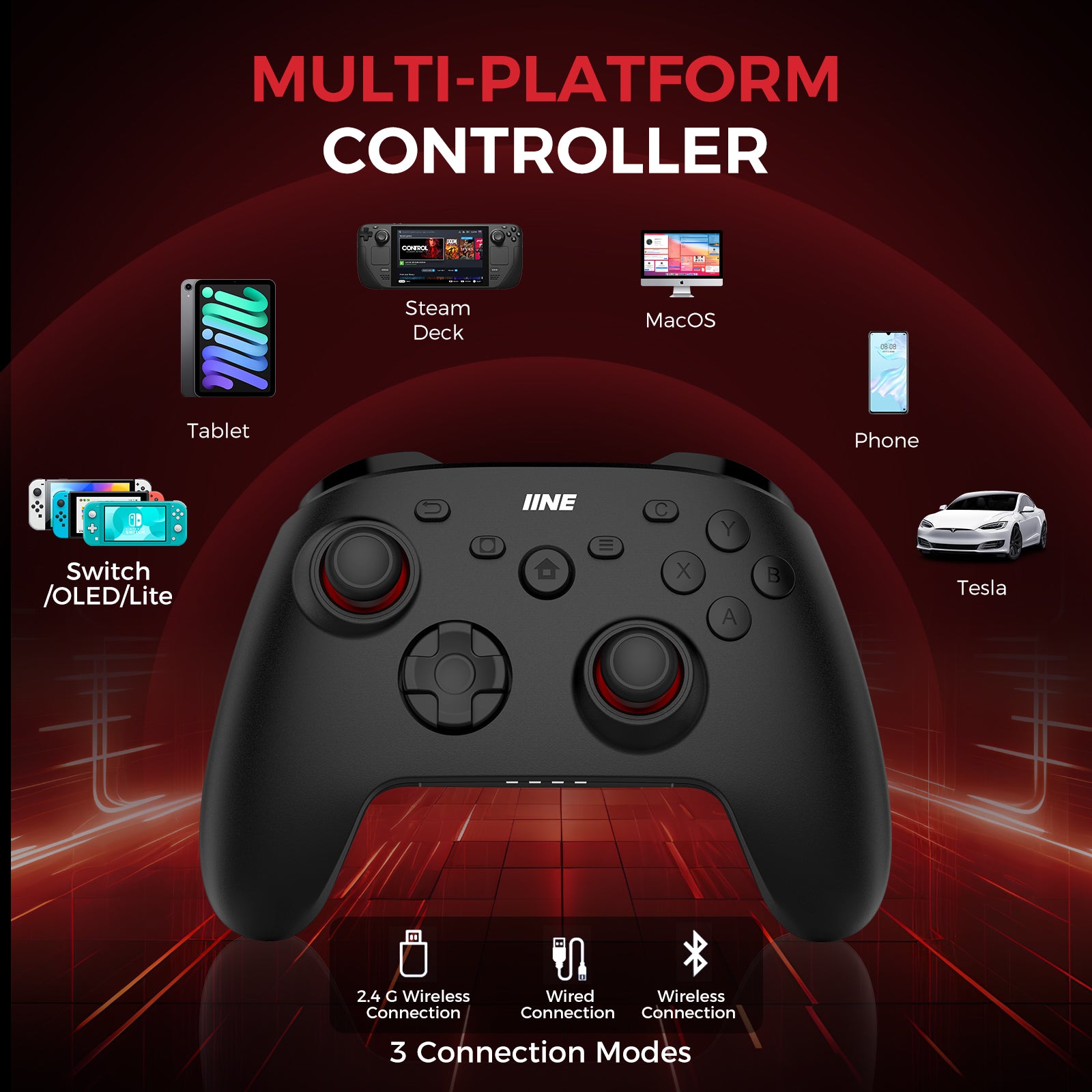 IINE Hypnos WIireless PC Controller with Hall Joystick&Trigger