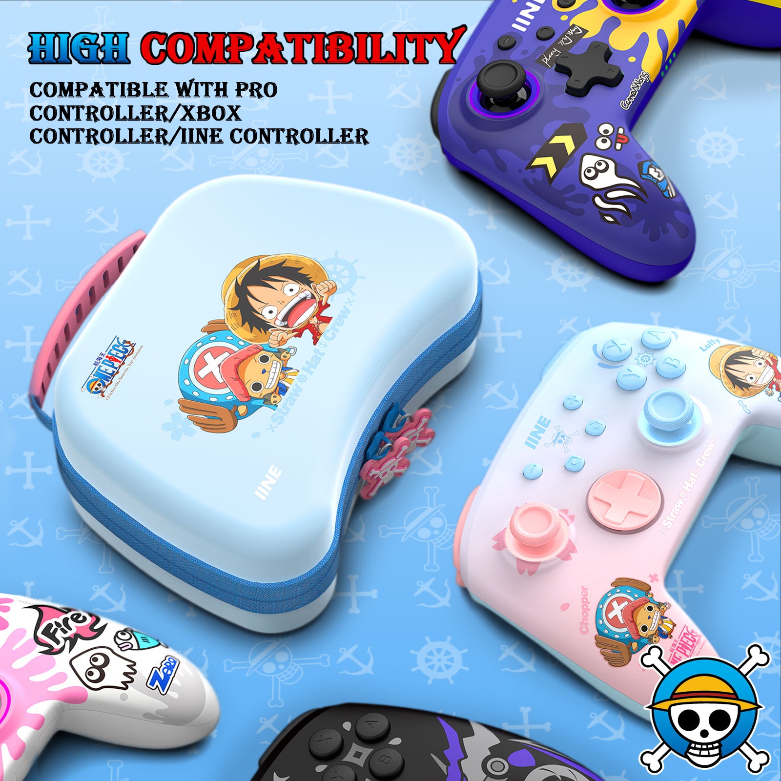 IINE Cartoon Controller Storage Bag Compatible Pro Controller
