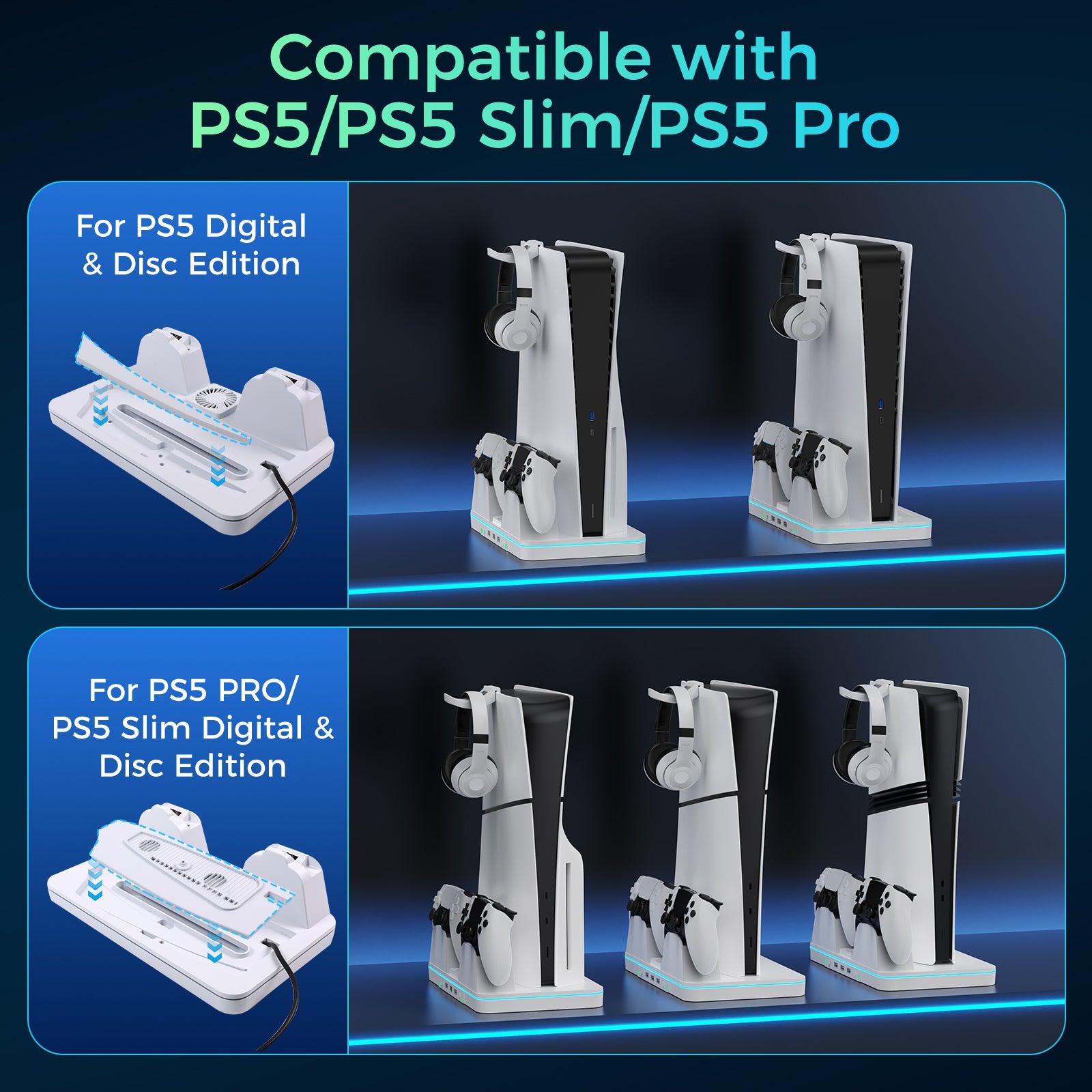 IINE Multifunctional Station For PS5/Slim/Pro