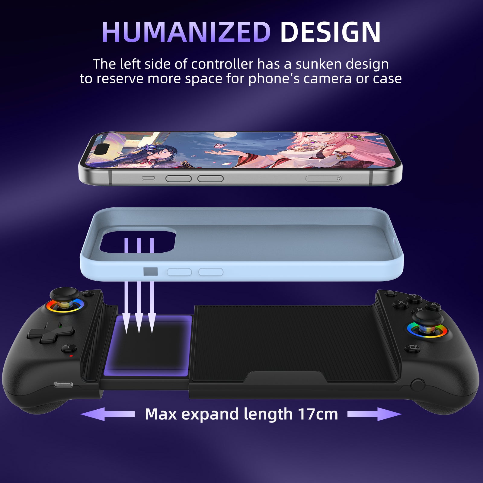 IINE Mobile Phone Gamepad for IOS/Android/Switch/PC/lpad/Tablet