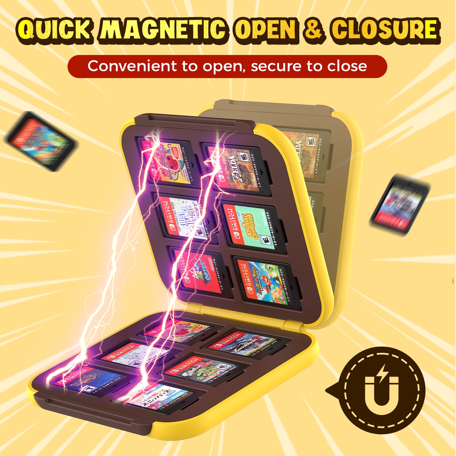 IINE Banana Hero Protective Case & Tempered Glass Film & Storage Bag & Game Card Case for Switch 2