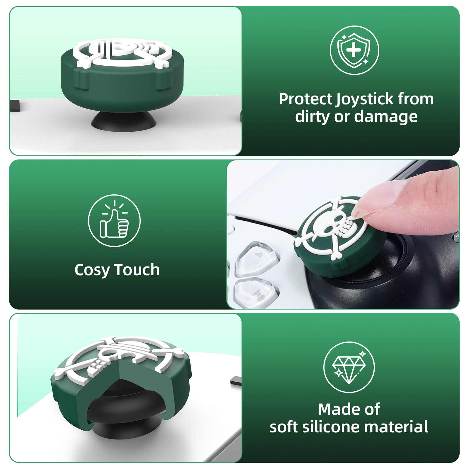 IINE Cartoon Silicone Thumb Grip Caps for Nintendo Switch