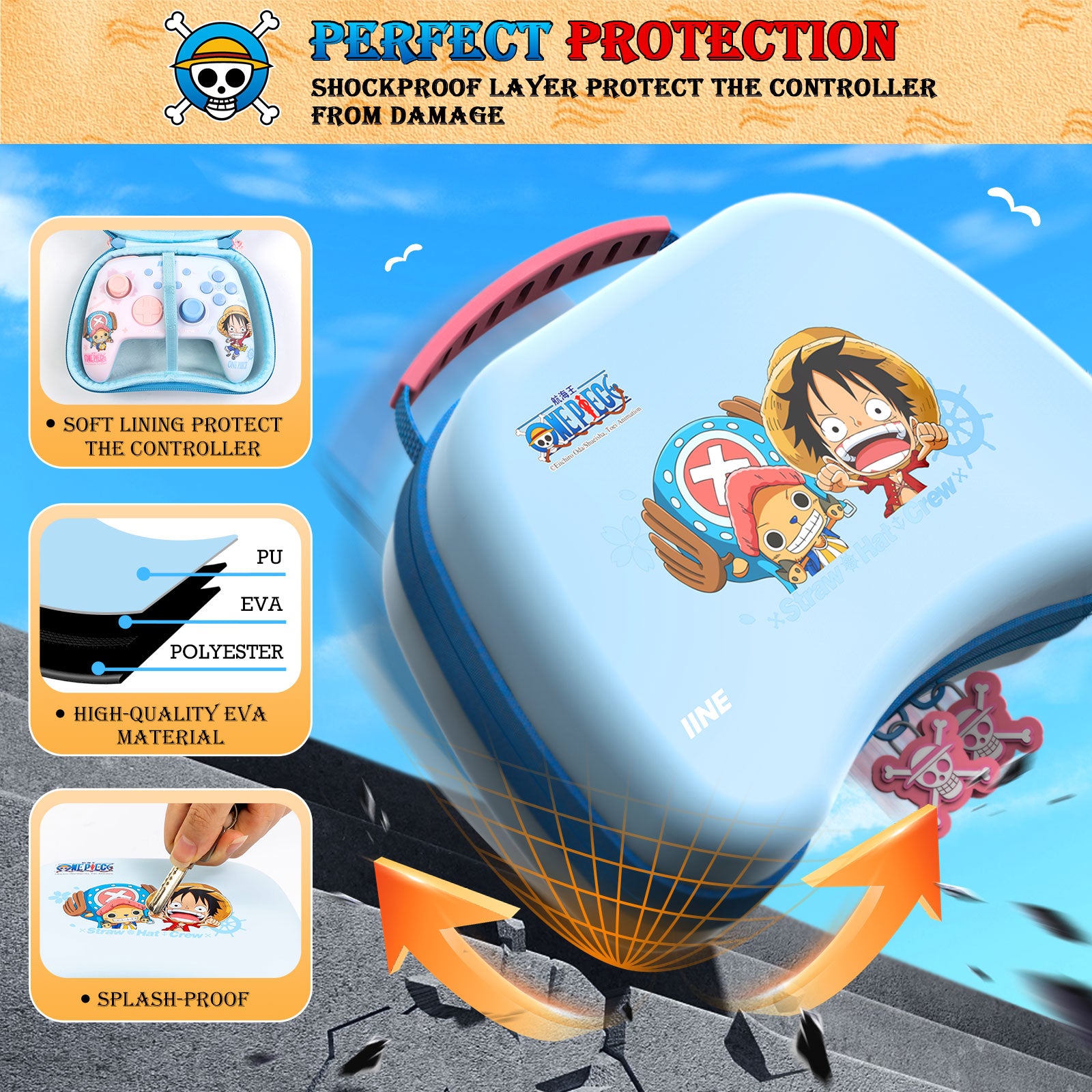 IINE Cartoon Controller Storage Bag Compatible Pro Controller