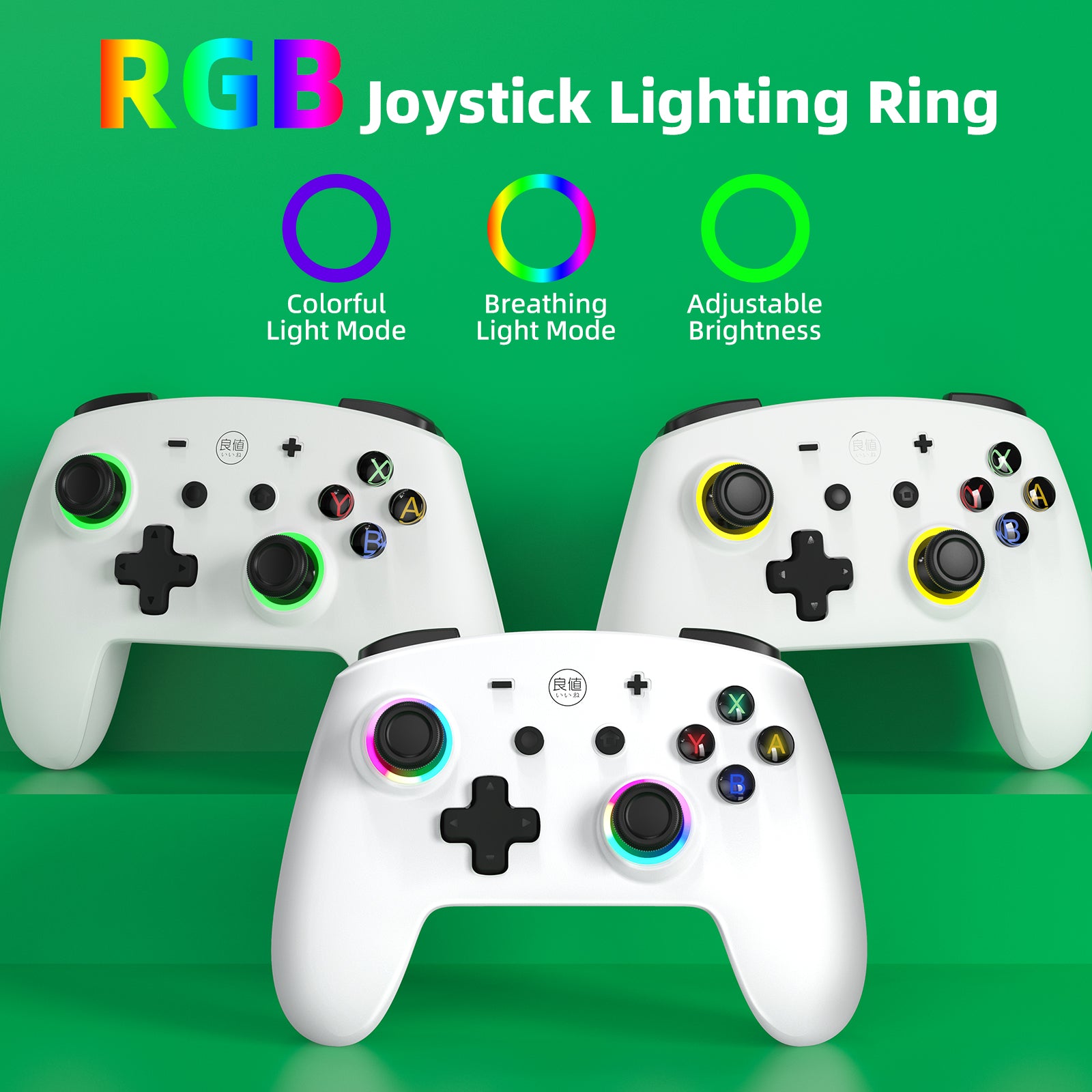 IINE Wireless Controller White Macro Programming Pro Controller Compatible Nintendo Switch/OLED PC Steam Steamdeck