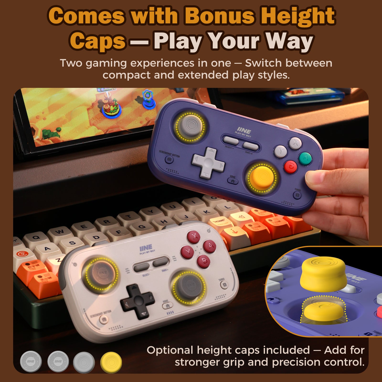 IINE Retro Pocket Chronos Game Controller – Nintendo Layout / Xbox Layout