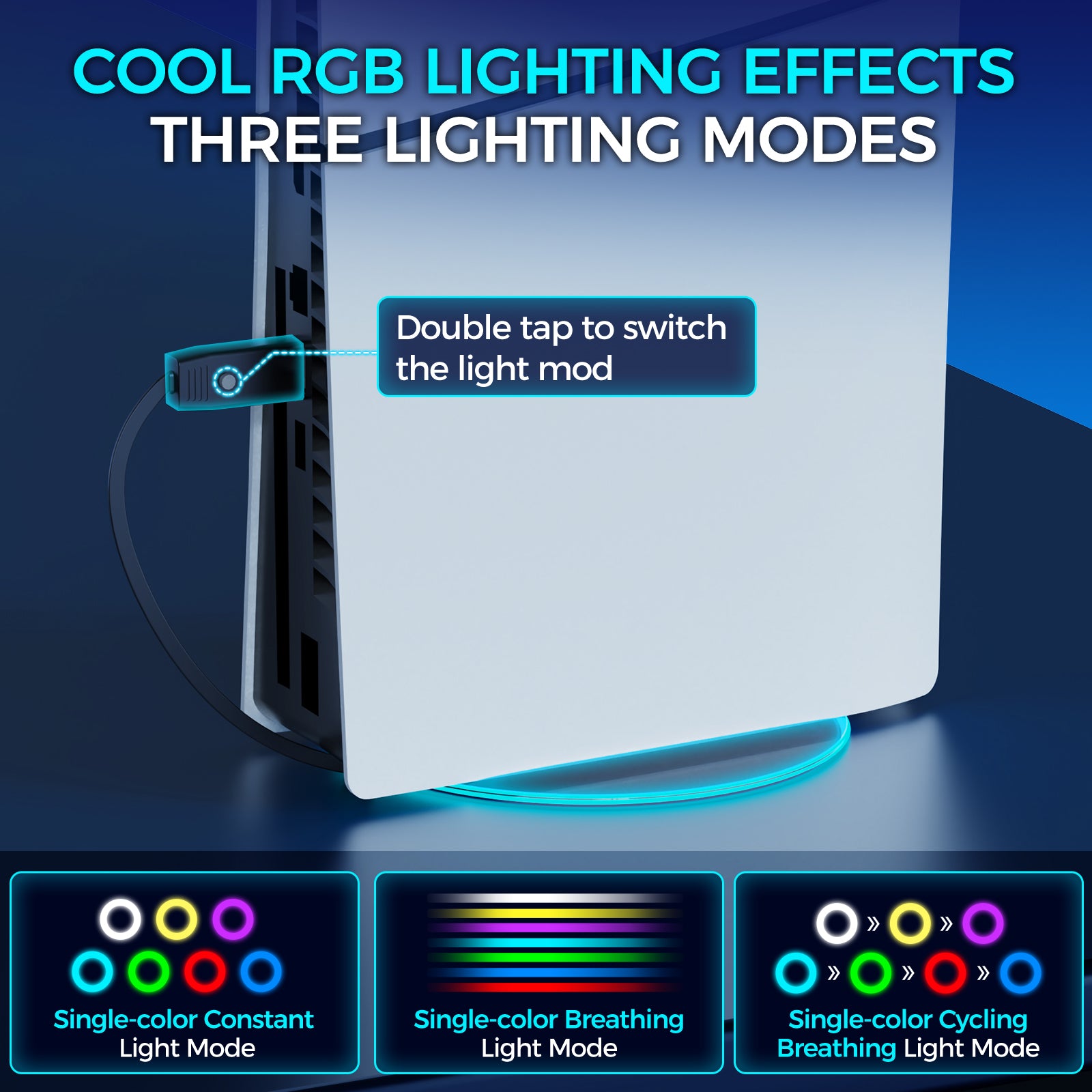 IINE RGB Vertical Stand for PS5 Pro & PS5 & PS5 Slim Disc & Digital