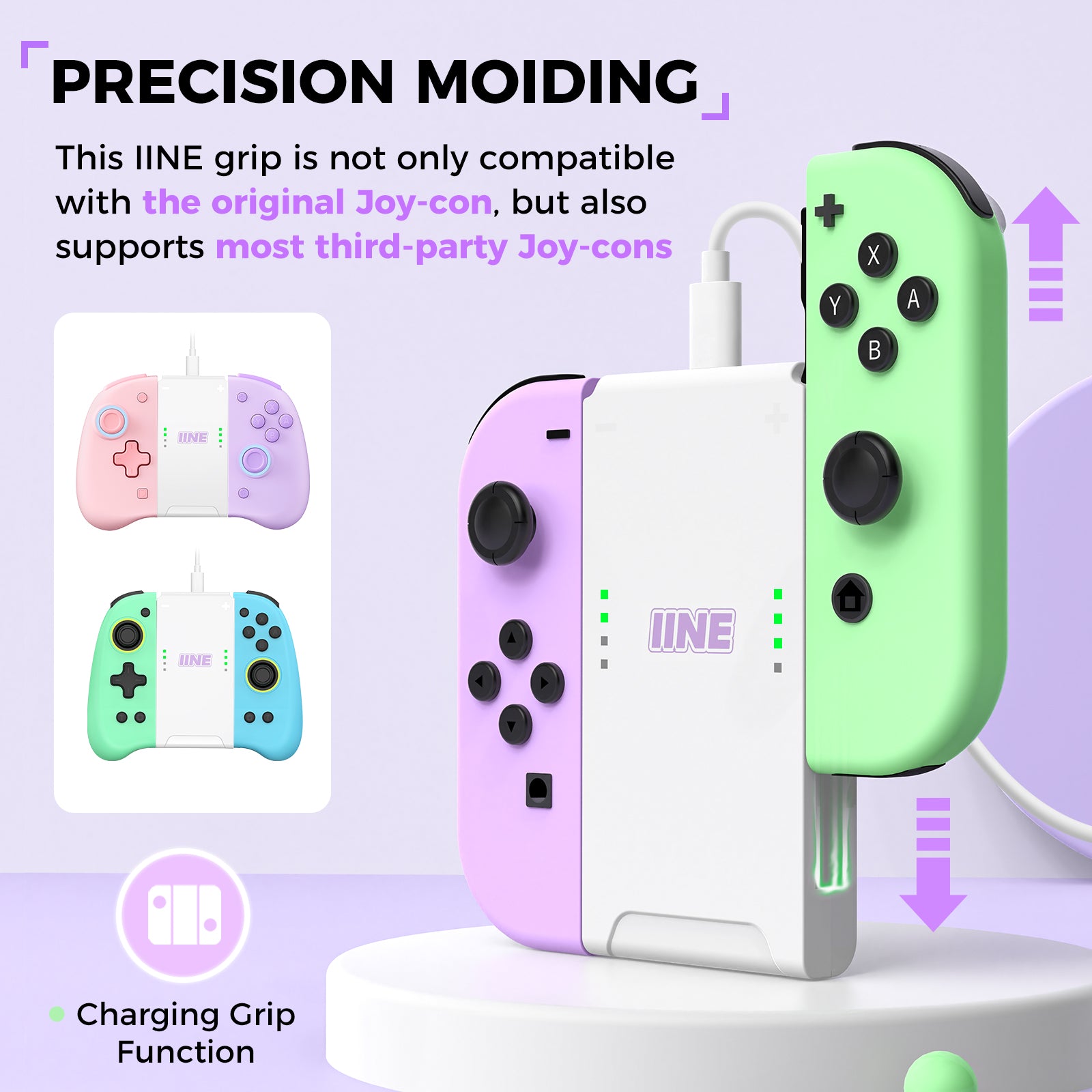 IINE Charging Grip for Joy-Con / Classic white