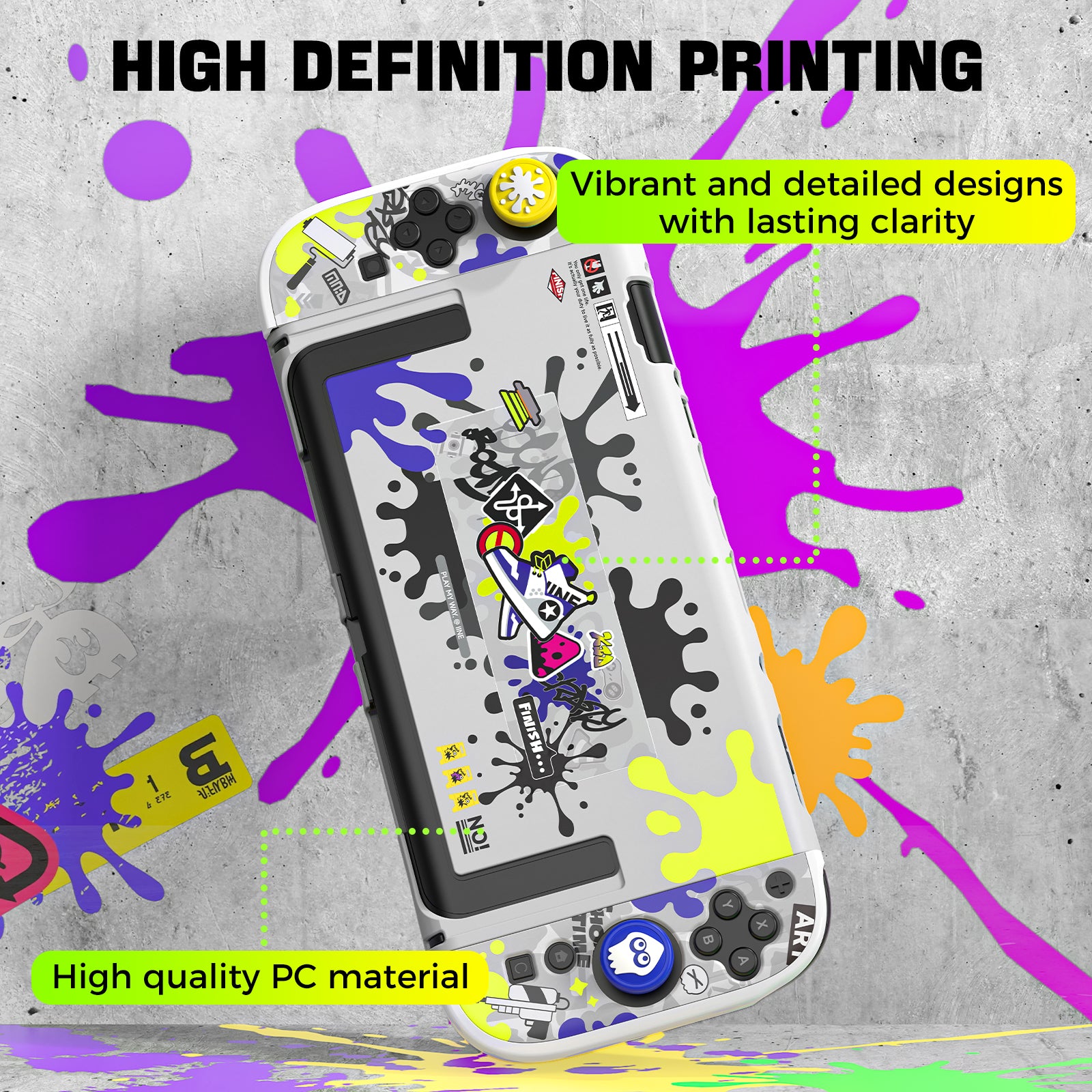 IINE Mario & Splatoon Game Theme PC Protective Case Set for Switch 2