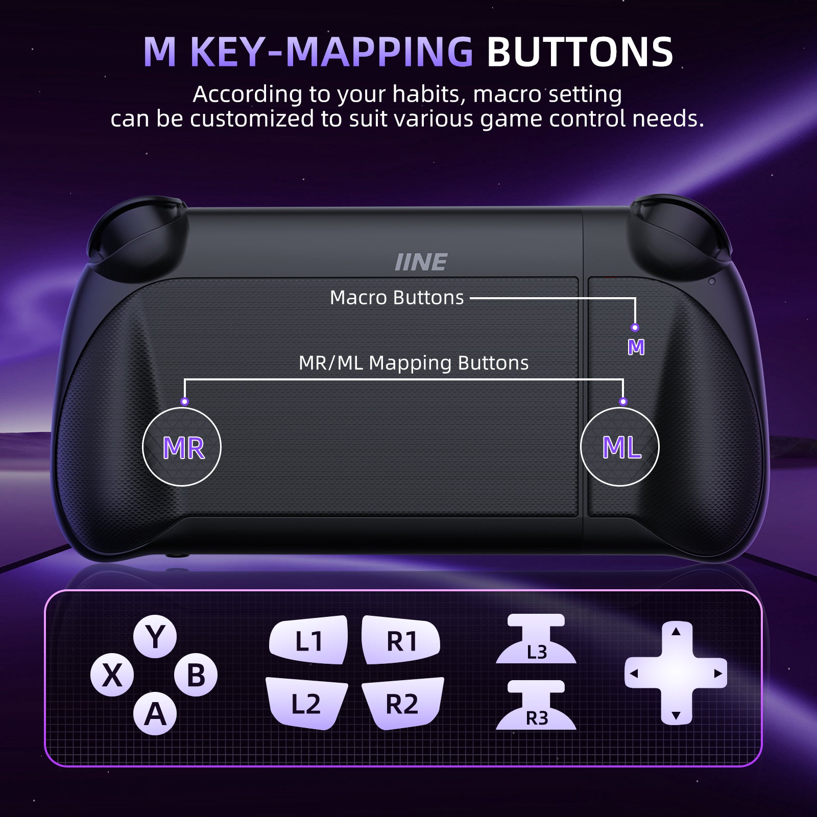 IINE Mobile Phone Gamepad for IOS/Android/Switch/PC/lpad/Tablet