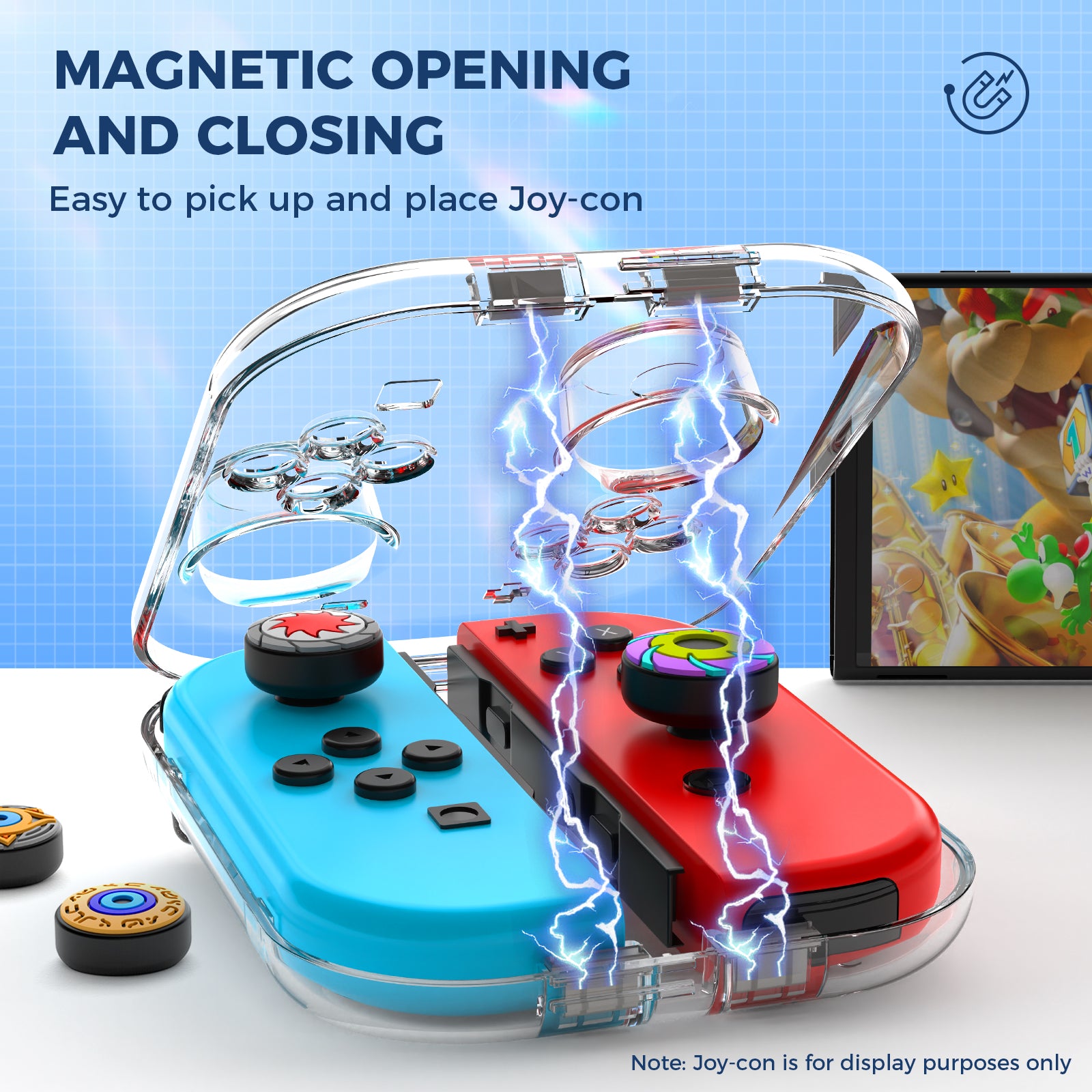 IINE Miniature PC Transparent Joycon Storage Case for Nintendo