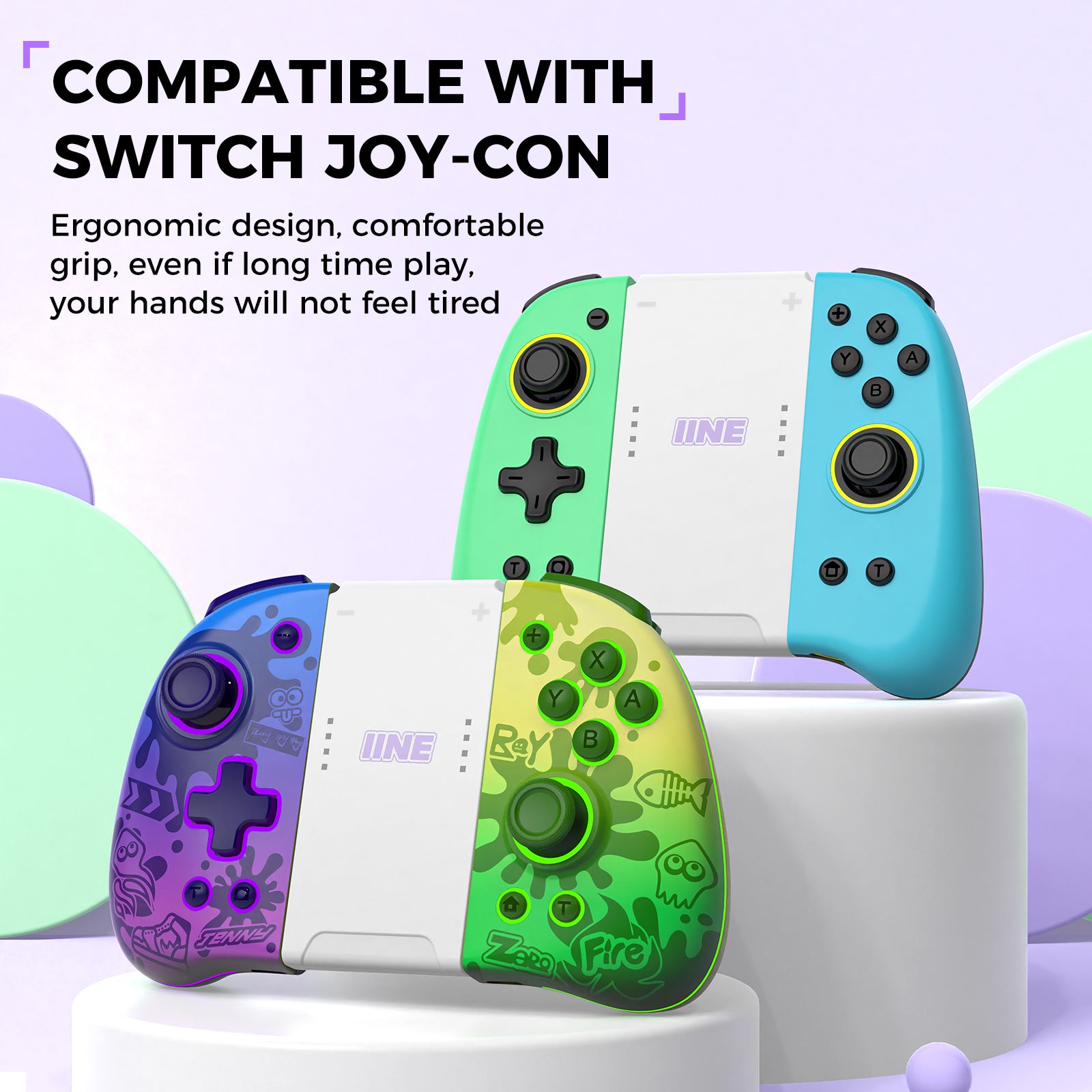 IINE Charging Grip for Joy-Con / Classic white