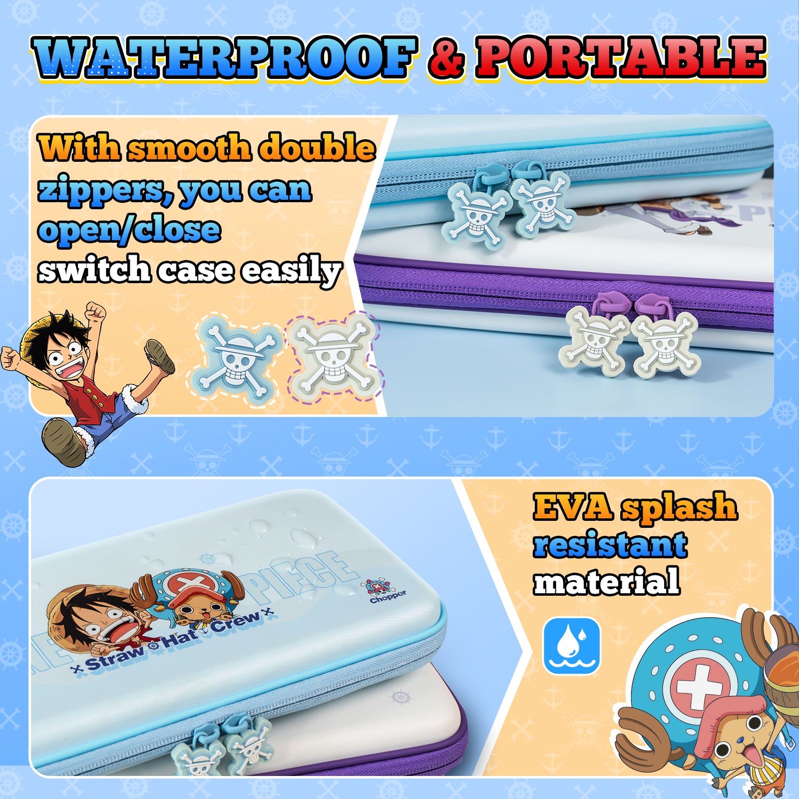 IINE Cartoon EVA Storage Bag Console Carry Case for Nintendo Switch/OLED