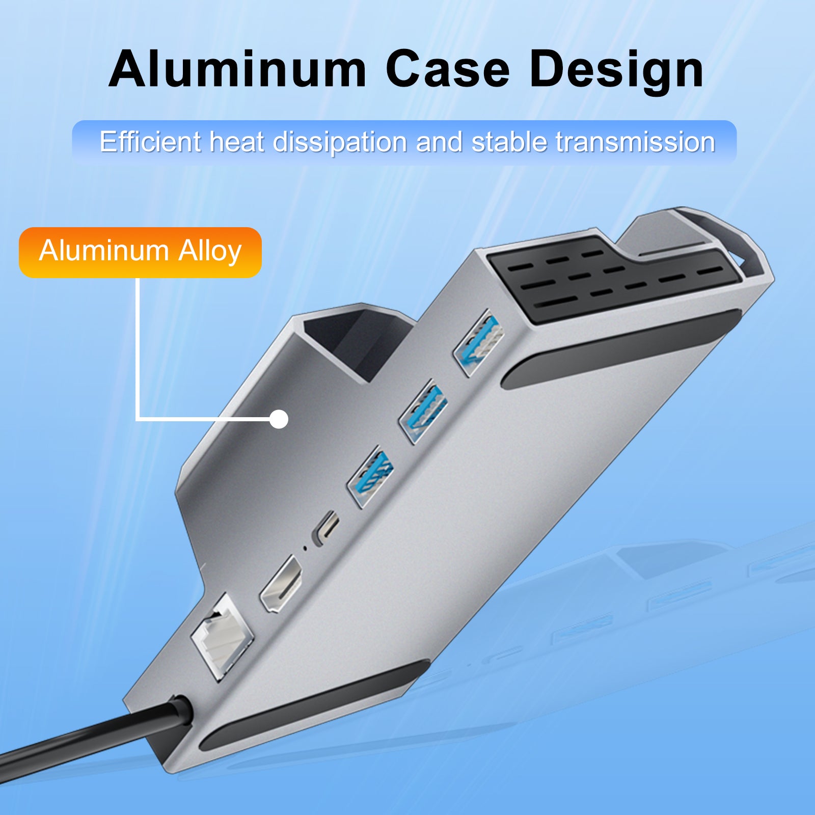 IINE Steam Deck Aluminum Docking Station Multi-function Charging Video Converter Compatible SteamDeck Nintendo Switch/OLED