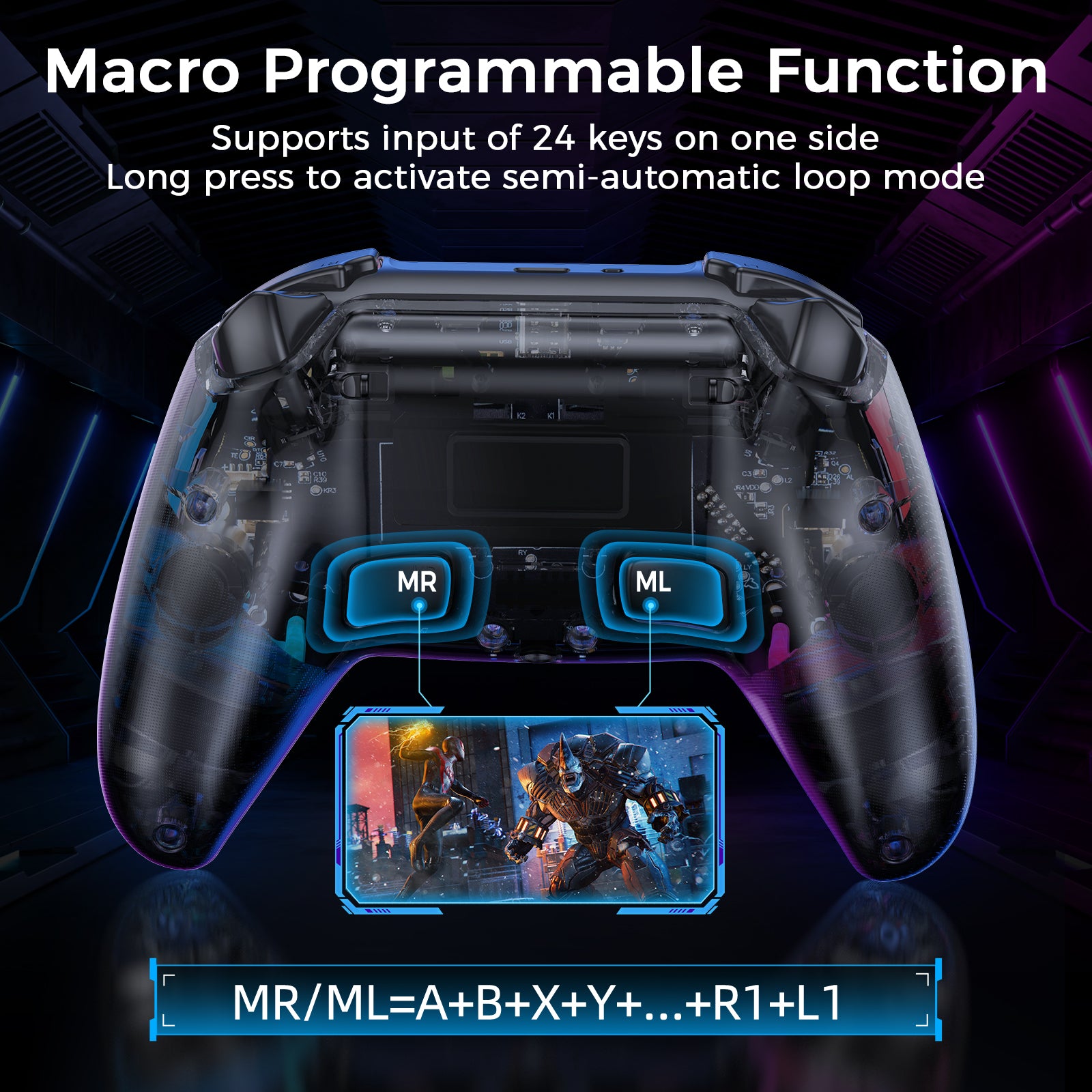 IINE Bastet Wireless Controller Compatible with PS5/PC/Ios/Android