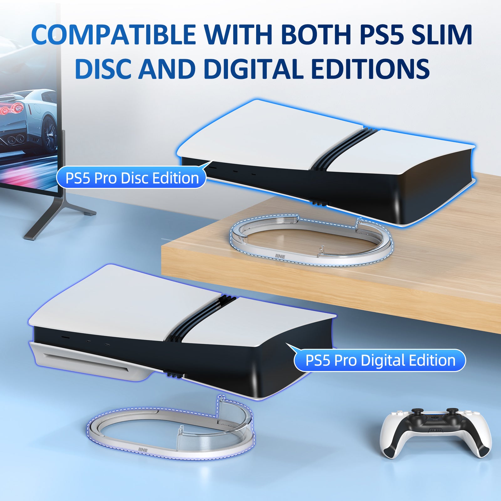 IINE Horizontal Stand for PS5 Pro