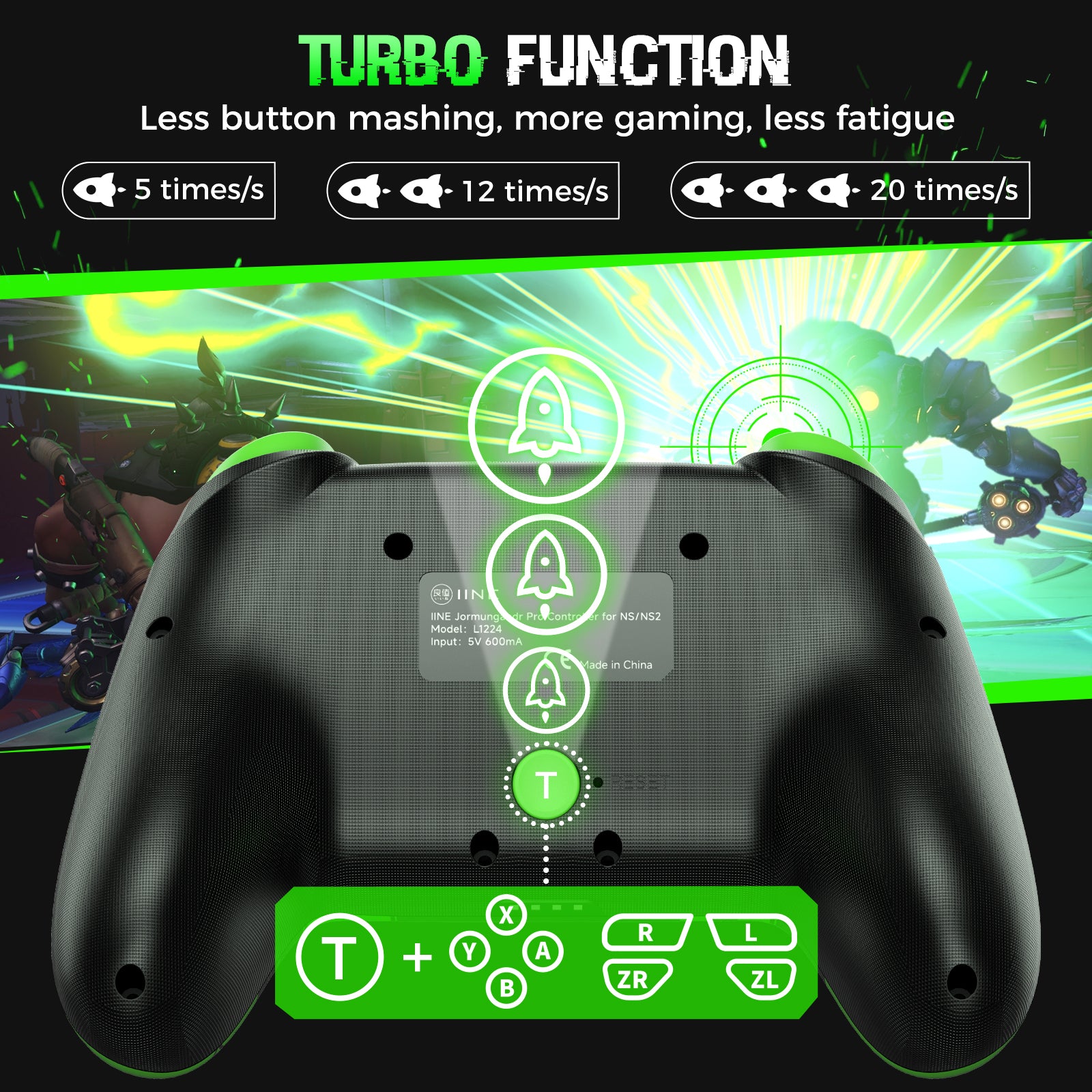 IINE Jormungandr Series for NS2 :Pro Controller / Protective Case/ Thumb Grips(Set of 8)/ Magnetic Game Card Case for / Silicone case for NS2 Pro Controller/Tempered Glass