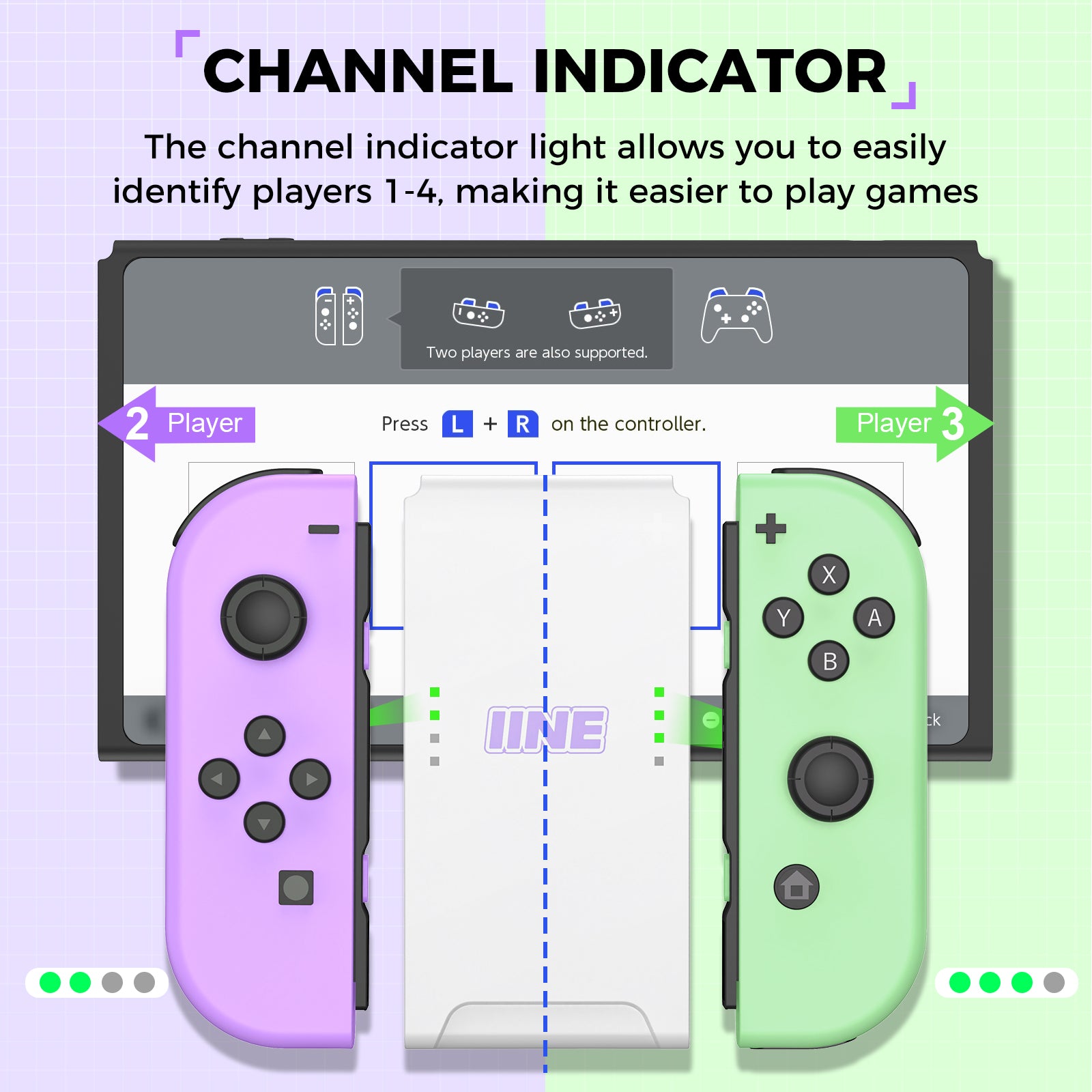 IINE Charging Grip for Joy-Con / Classic white