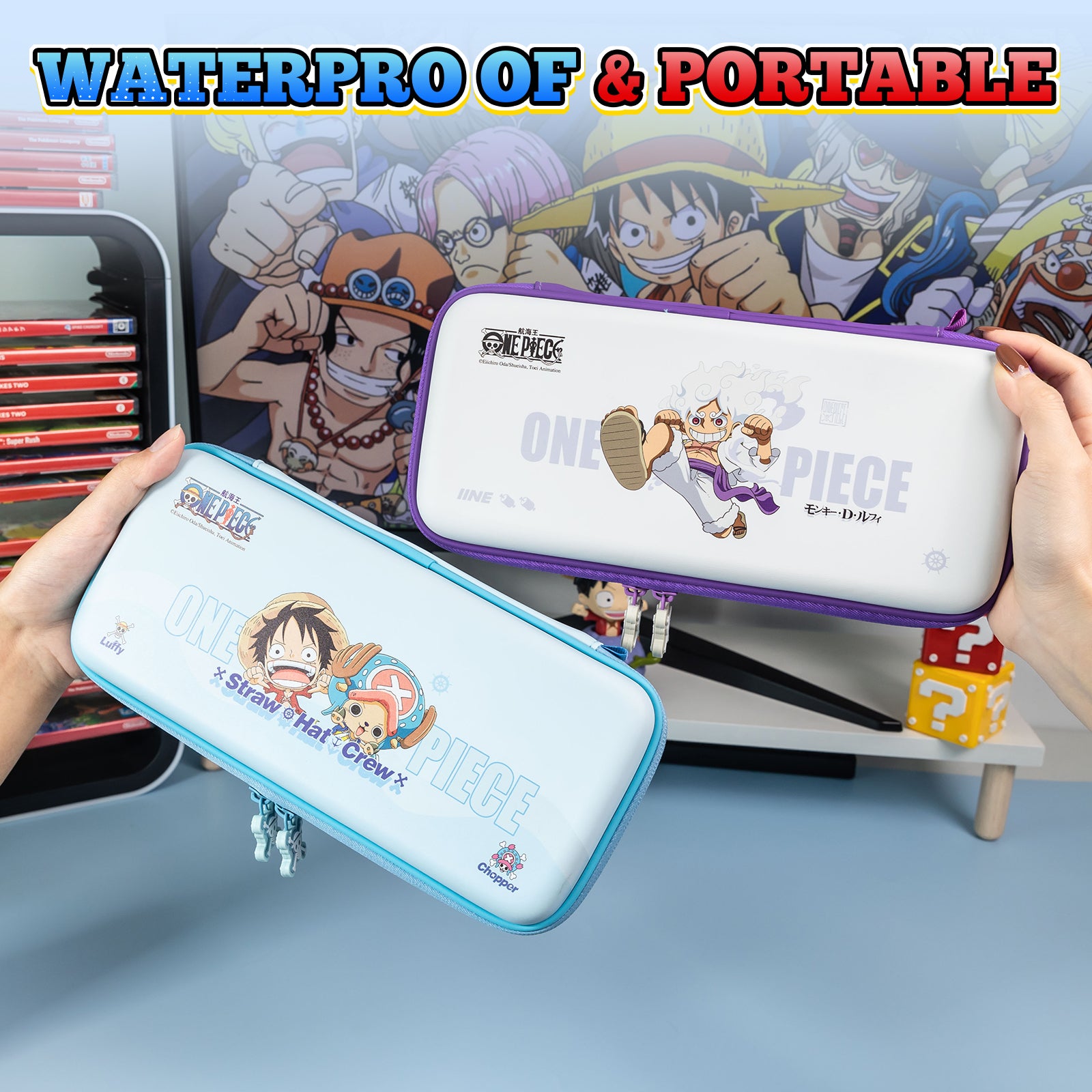 IINE Cartoon EVA Storage Bag Console Carry Case for Nintendo Switch/OLED