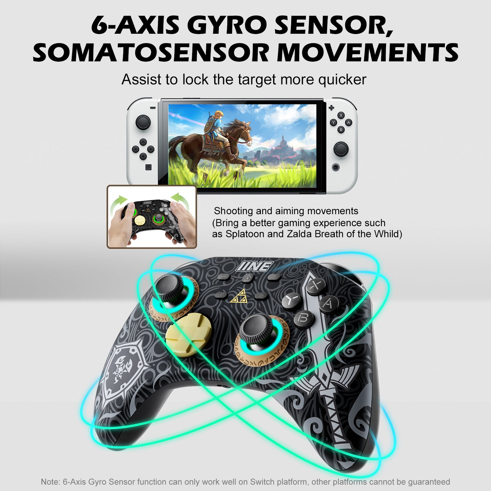 IINE Zelda Triforce Designs Game Accessories for Nintendo Switch