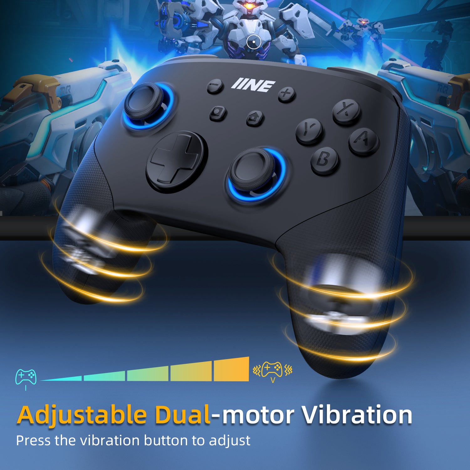 IINE Falcon Black Wireless Controller Compatible With Nintendo Switch/OLED/Lite