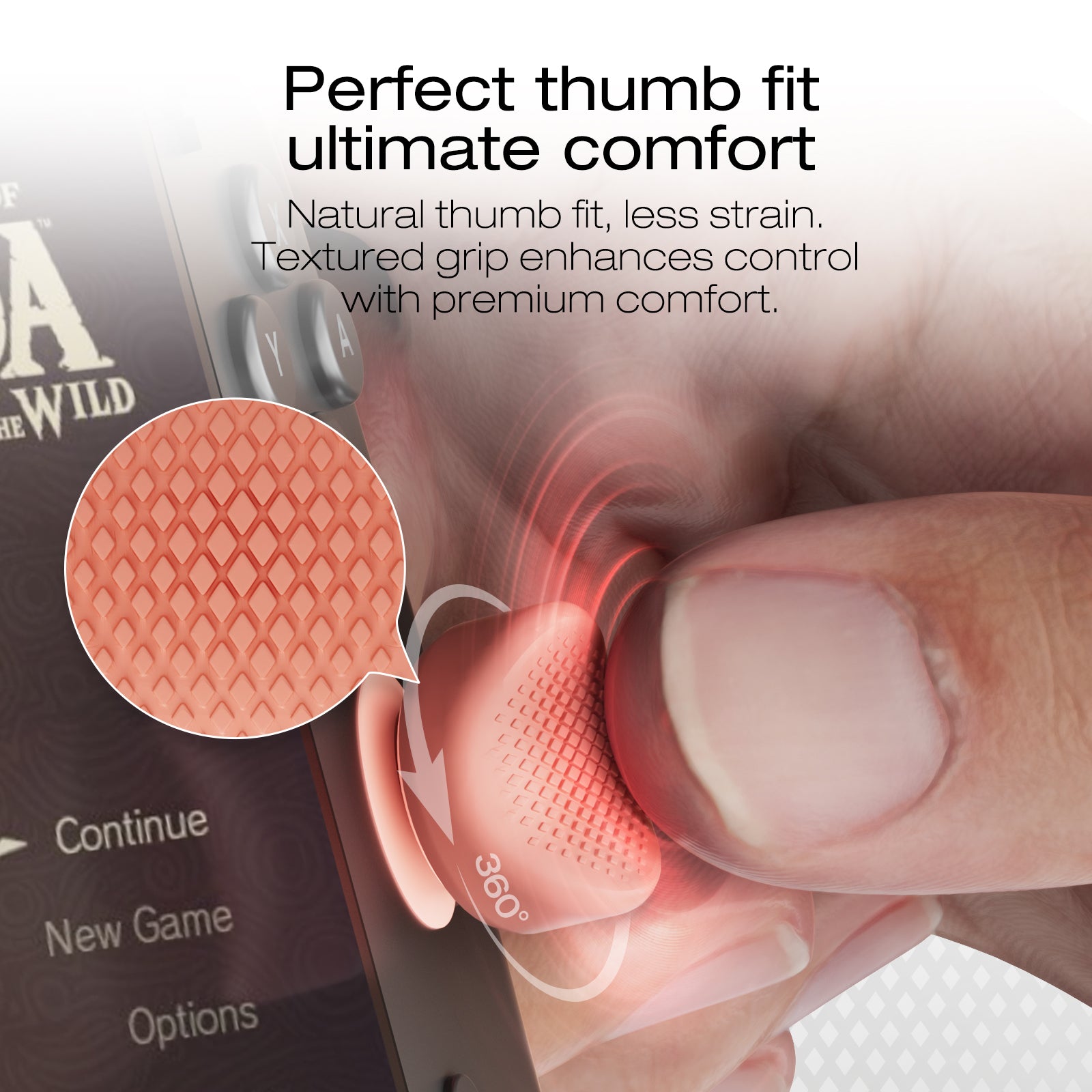 IINE 4pcs Dual-Height Ergonomics Silicone Joystick Caps for Switch 2