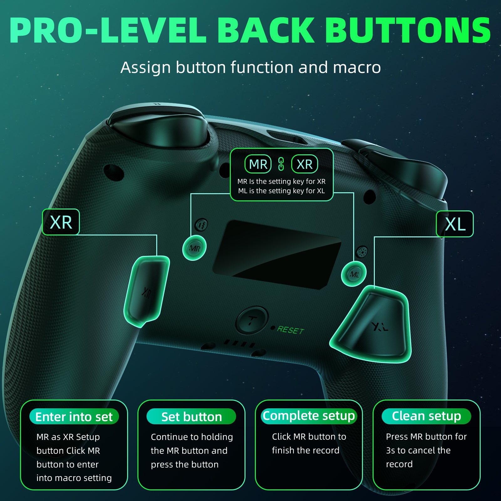 IINE Wireless Controller Wake Up Support NFC Amiibo Compatible Nintendo Switch/Switch OLED/PC Steam