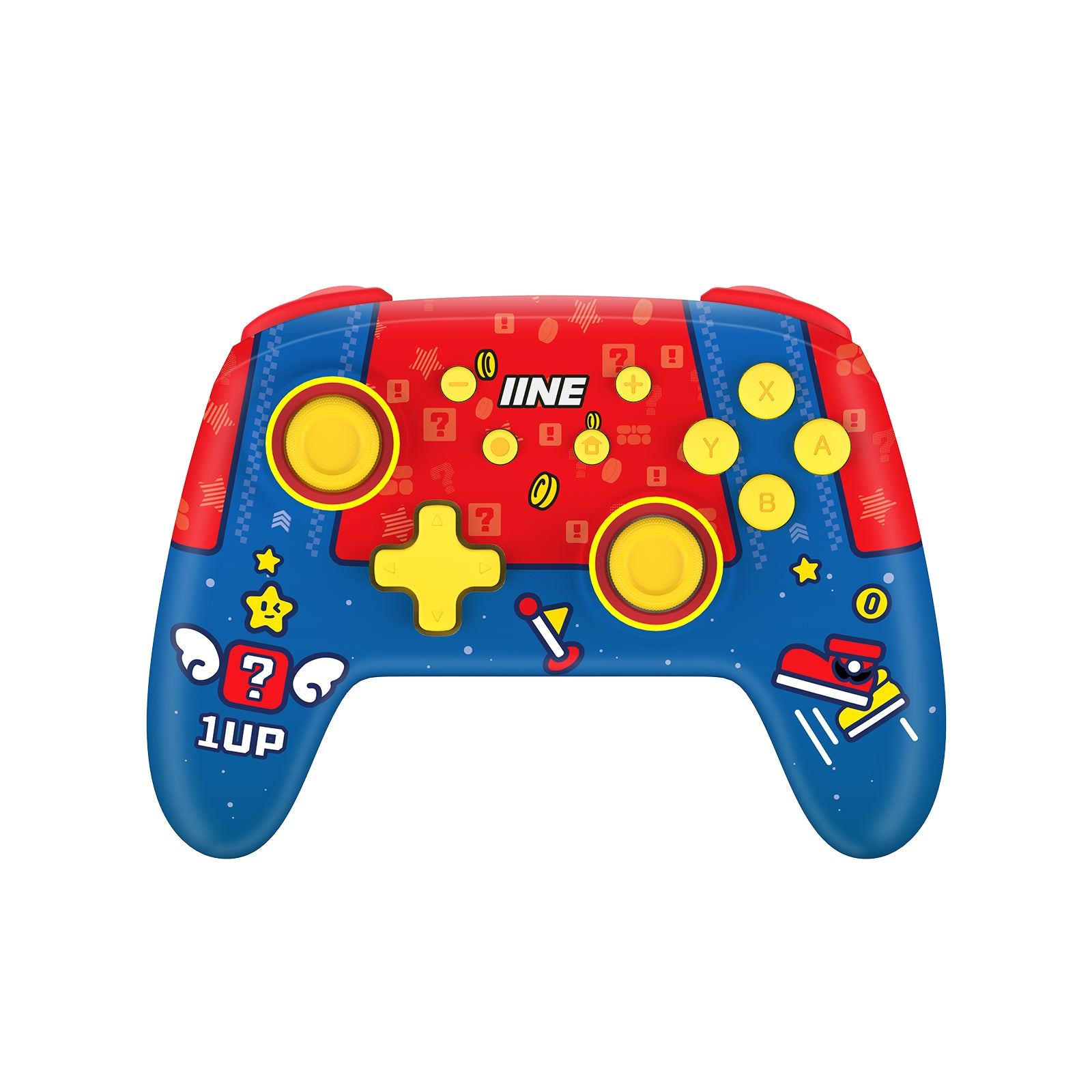 IINE Mario RedBlue & Pikachu Yellow Wireless Pro Controller