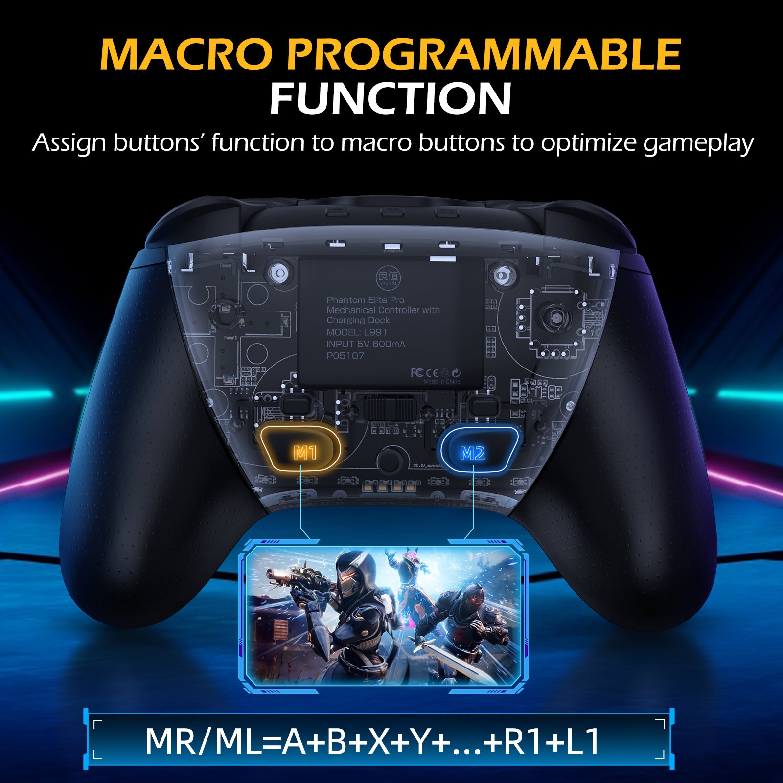 INE Phantom controller with charging Dock