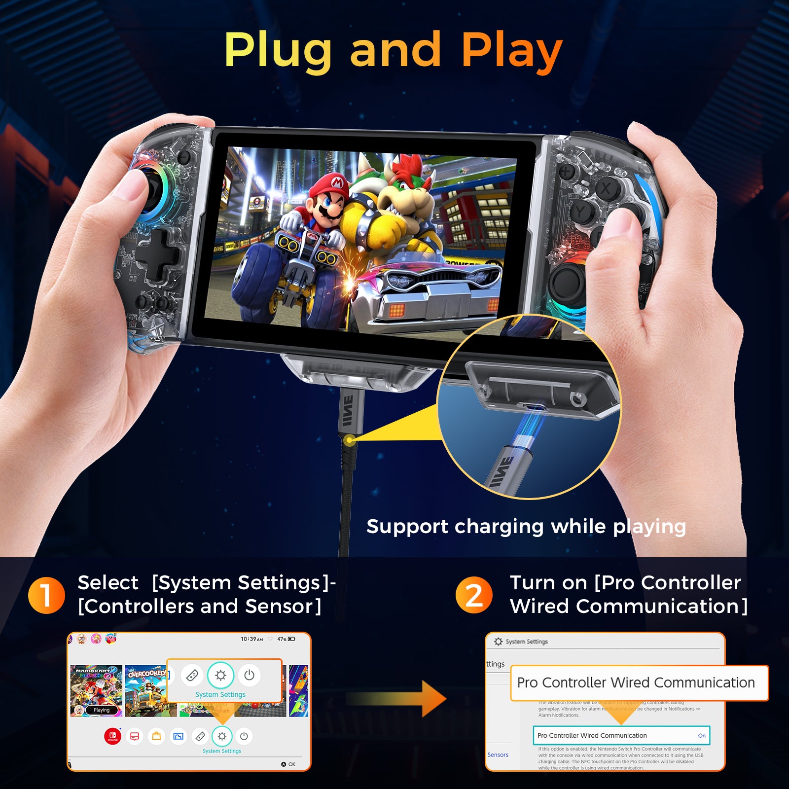 IINE Switch Handheld One-Piece Joypad Controller